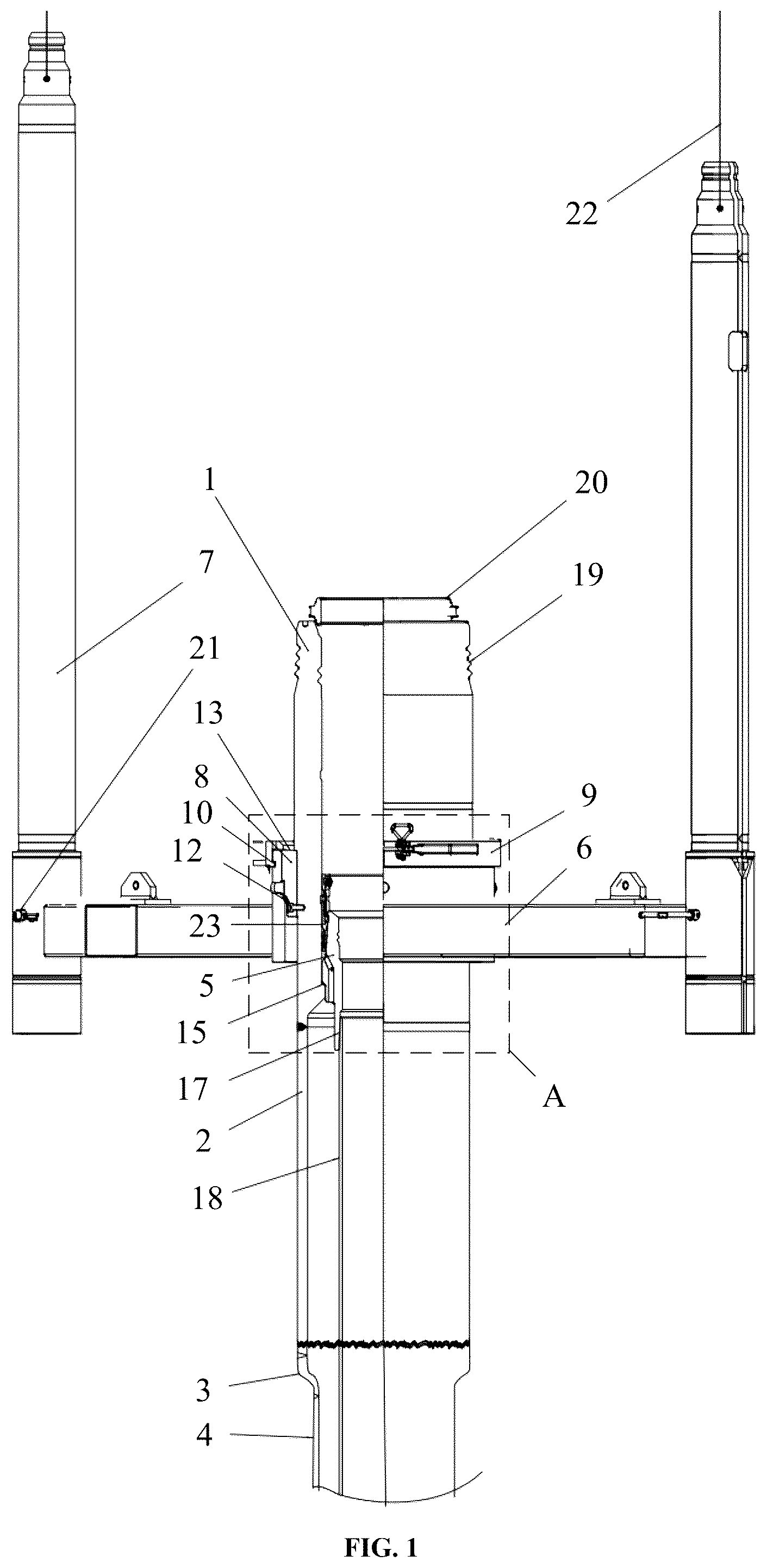 Patent US12410671 Figure 1 – Wellhead equipment for drilling