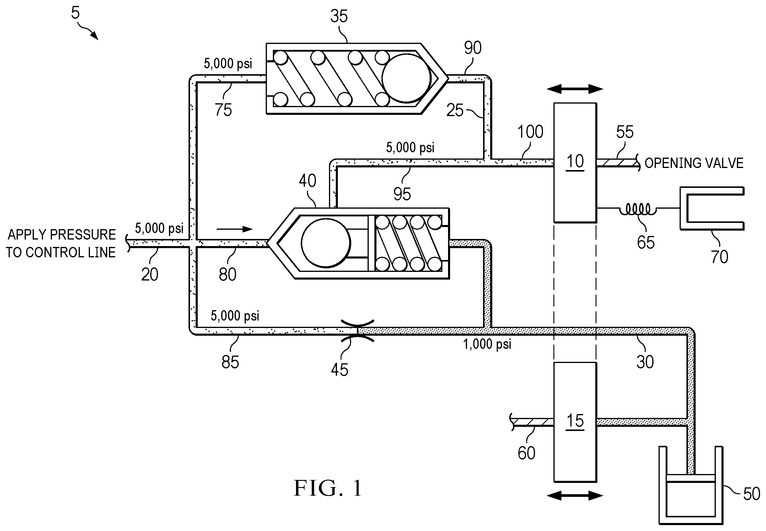 Patent US12410681 — Tubing and control line hydrostatic-insensitive single control line safety valve — Figure 1