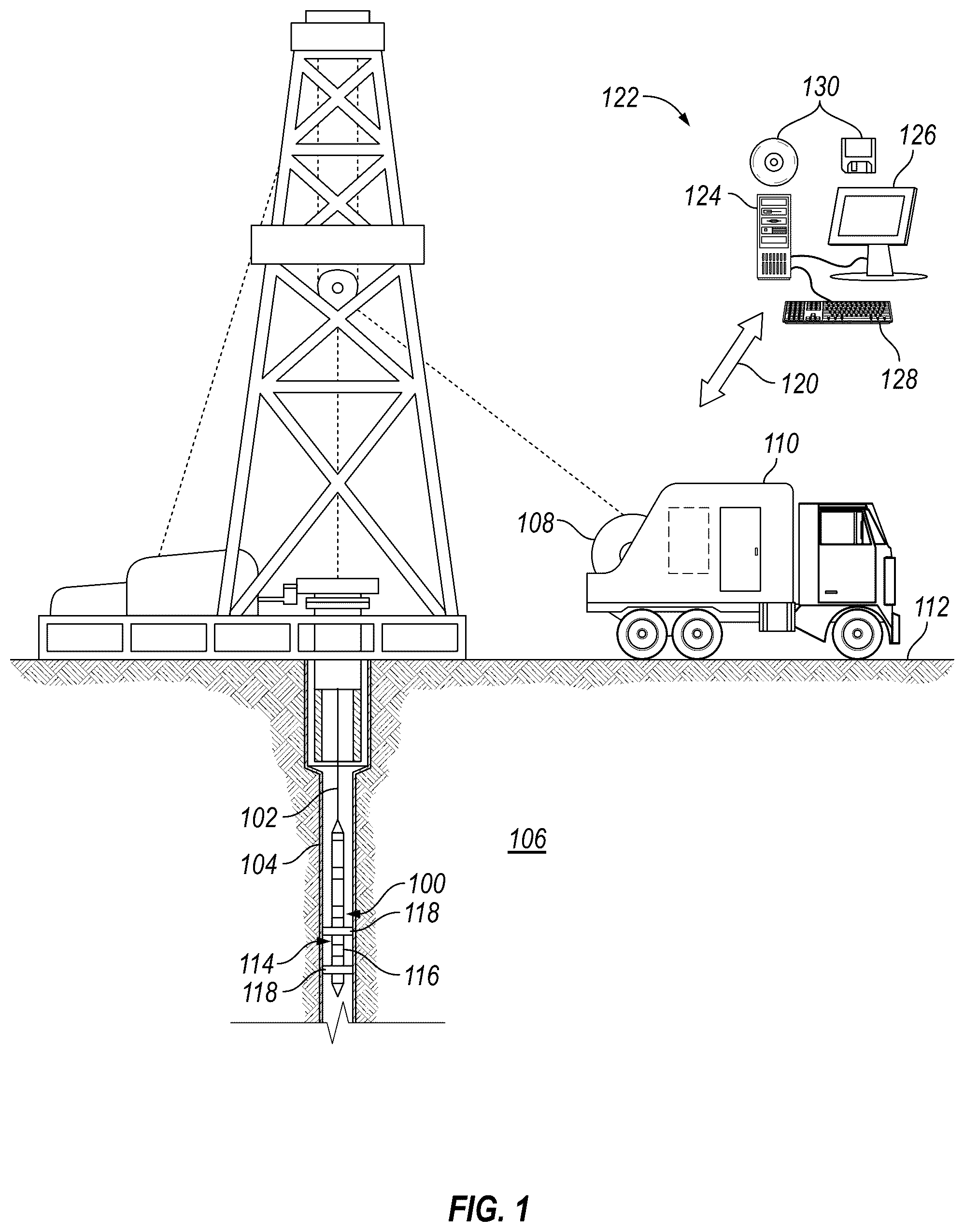 Patent US12410701 — Sequential selection of locations for formation pressure test for pressure gradient analysis — Figure 1