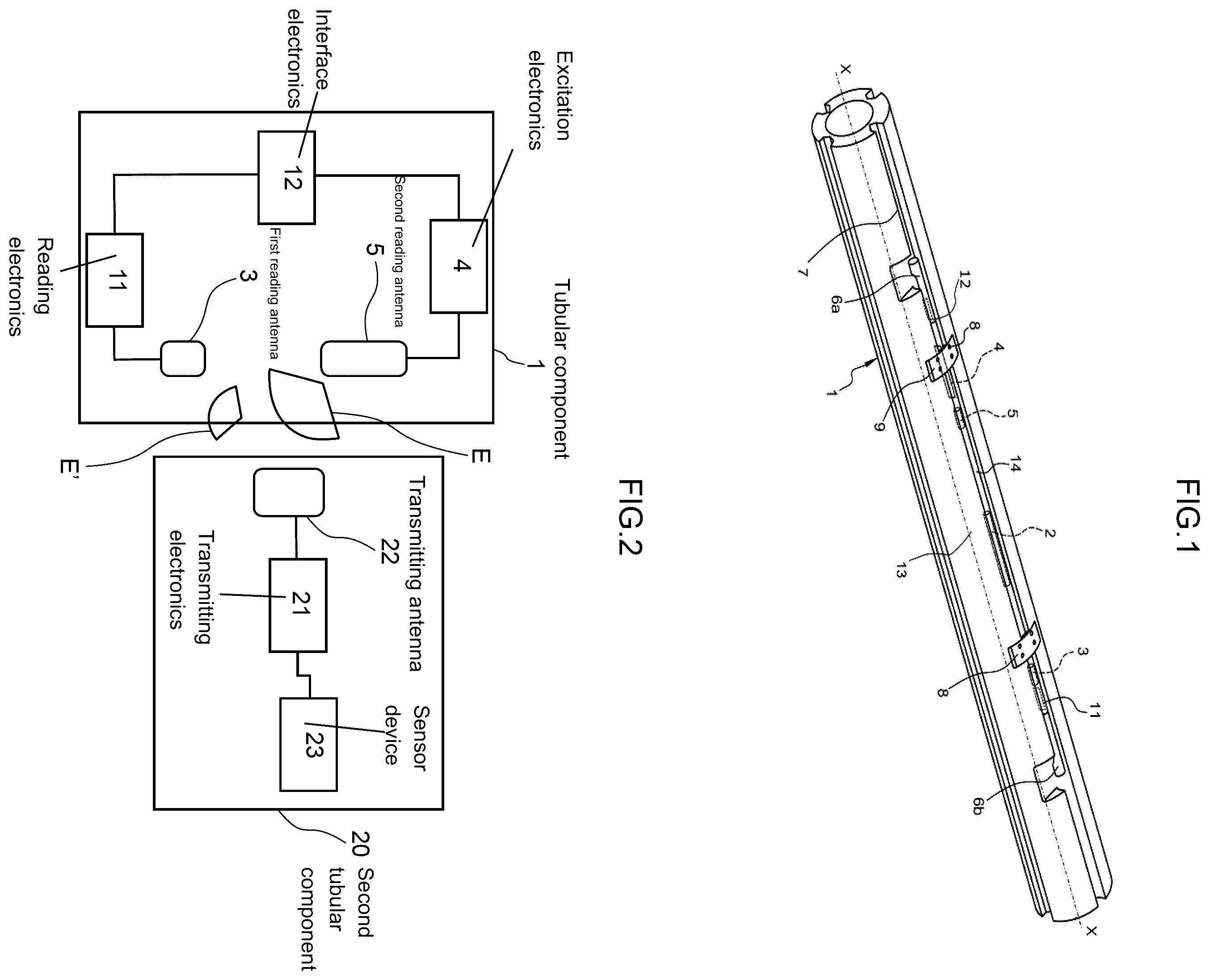 Patent US12410707 — Device for acquiring and sending data between oil or gas well strings — Figure 1