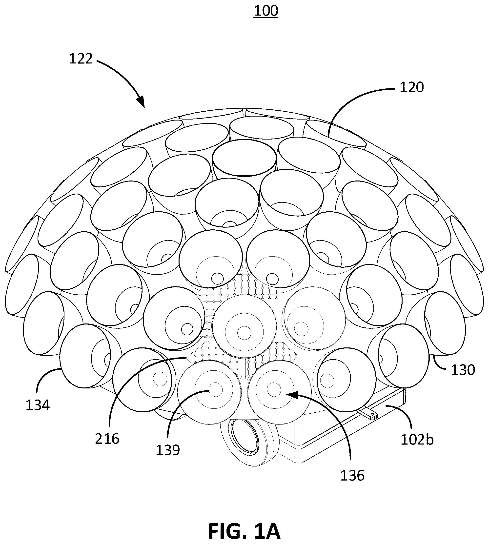 Patent US12410709 — Compound parabolic concentrator arrangement — Figure 1