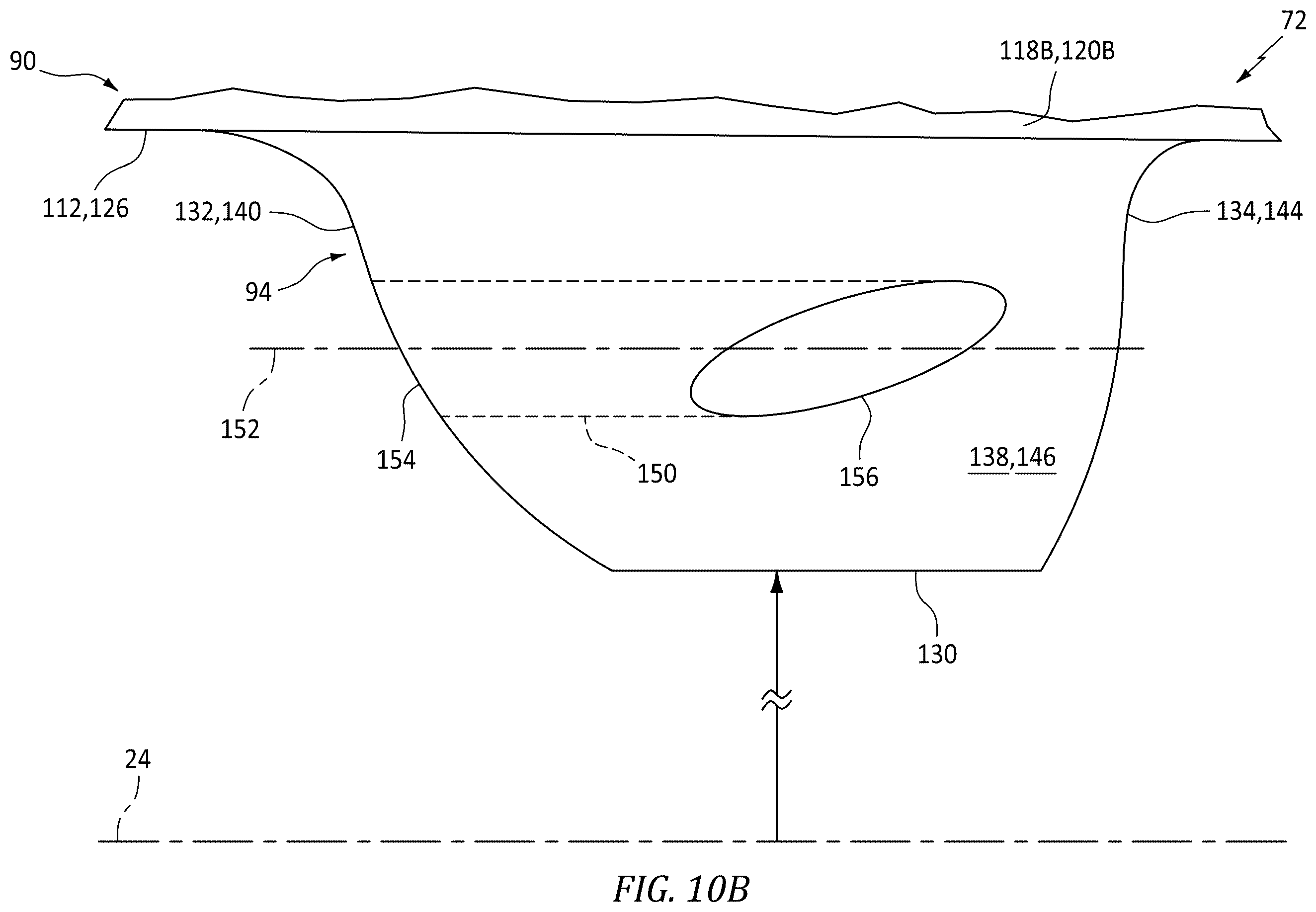 Patent US12410712 Figure 10 – Rotor blade with apertured cooling air deflector