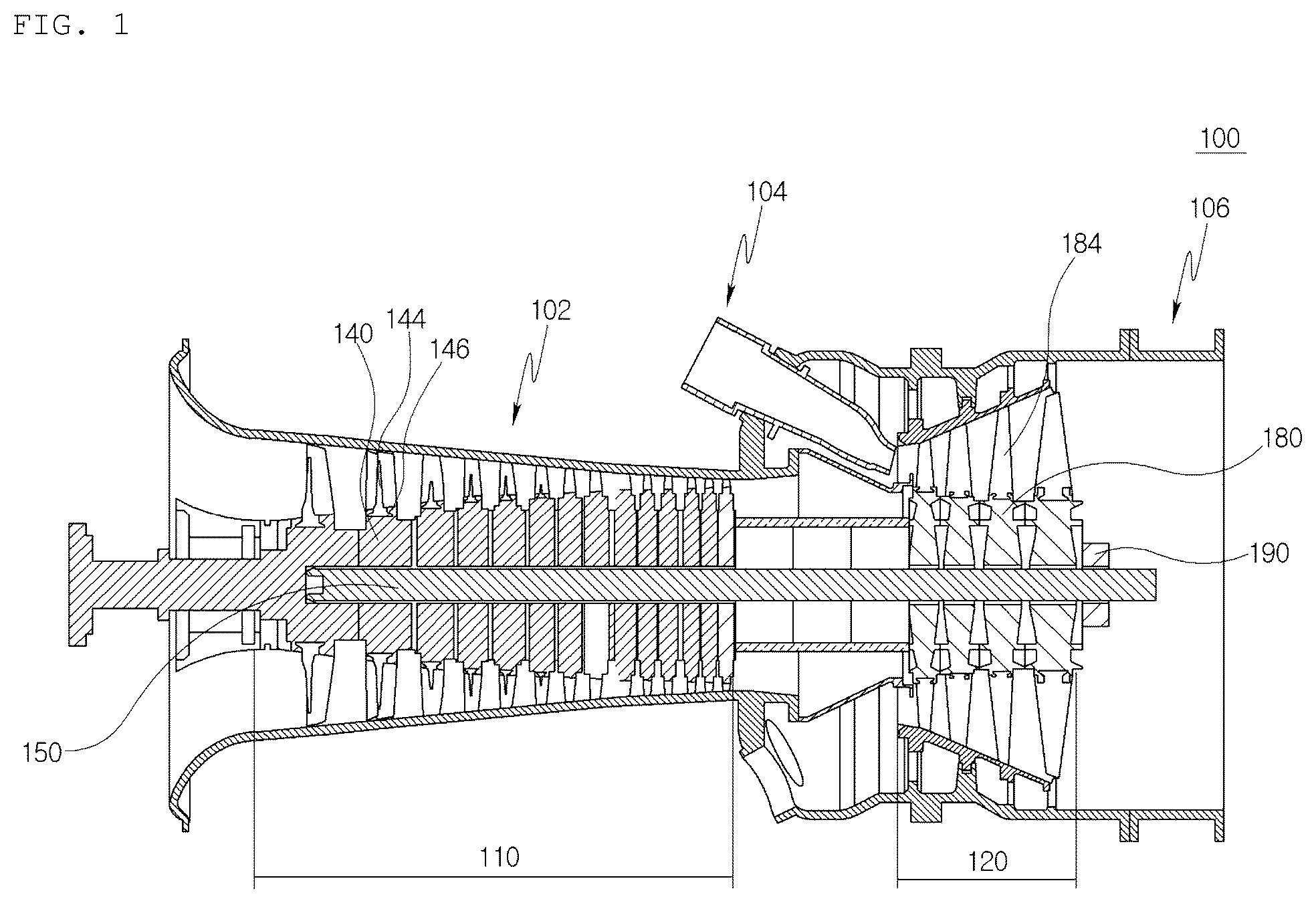Patent US12410717 — Gas turbine blade with cooling flow paths and gas turbine including the same — Figure 1
