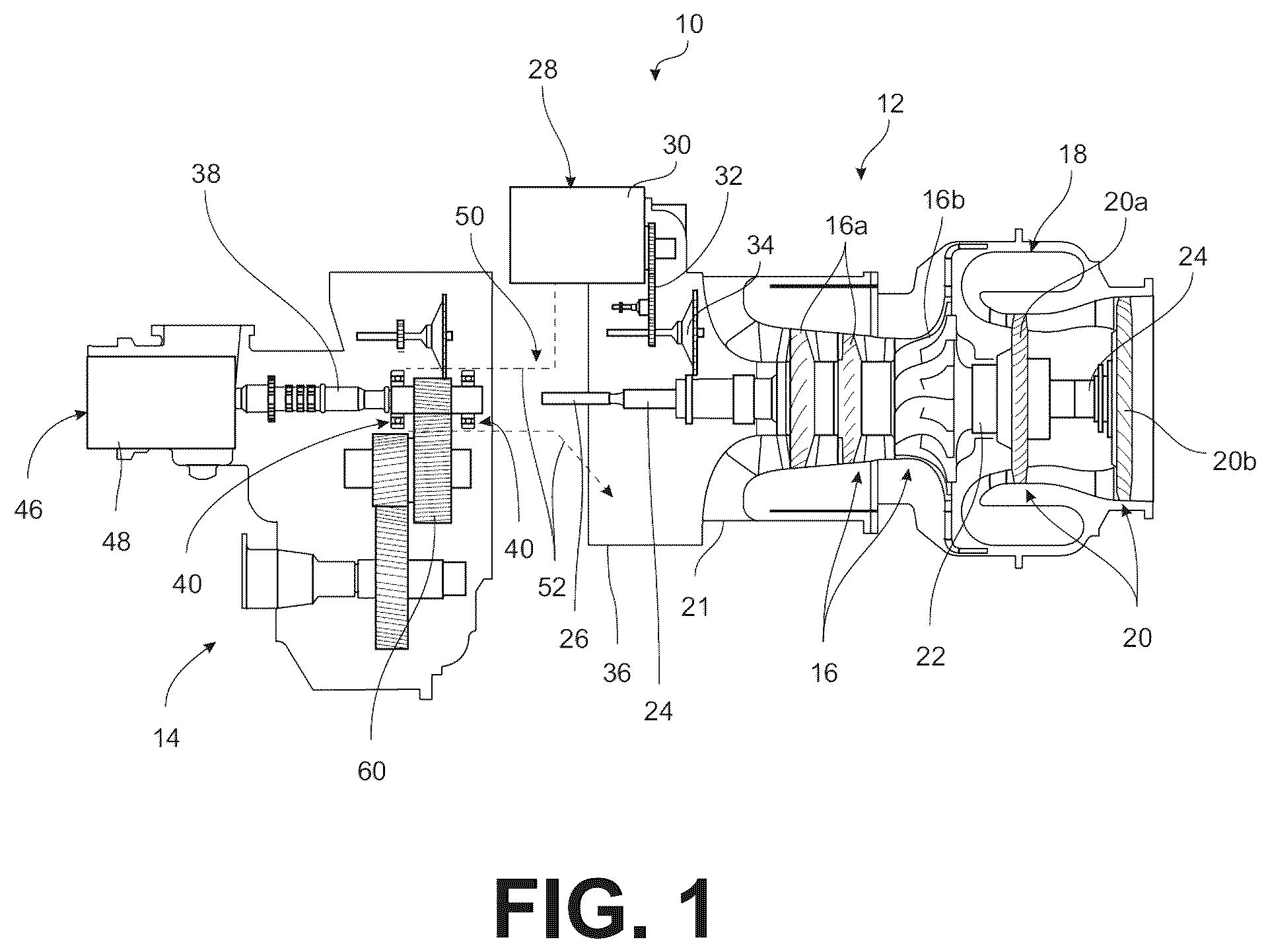 Patent US12410731 Figure 1 – Lubrication and cooling of equipment of an aircraft turbomachine