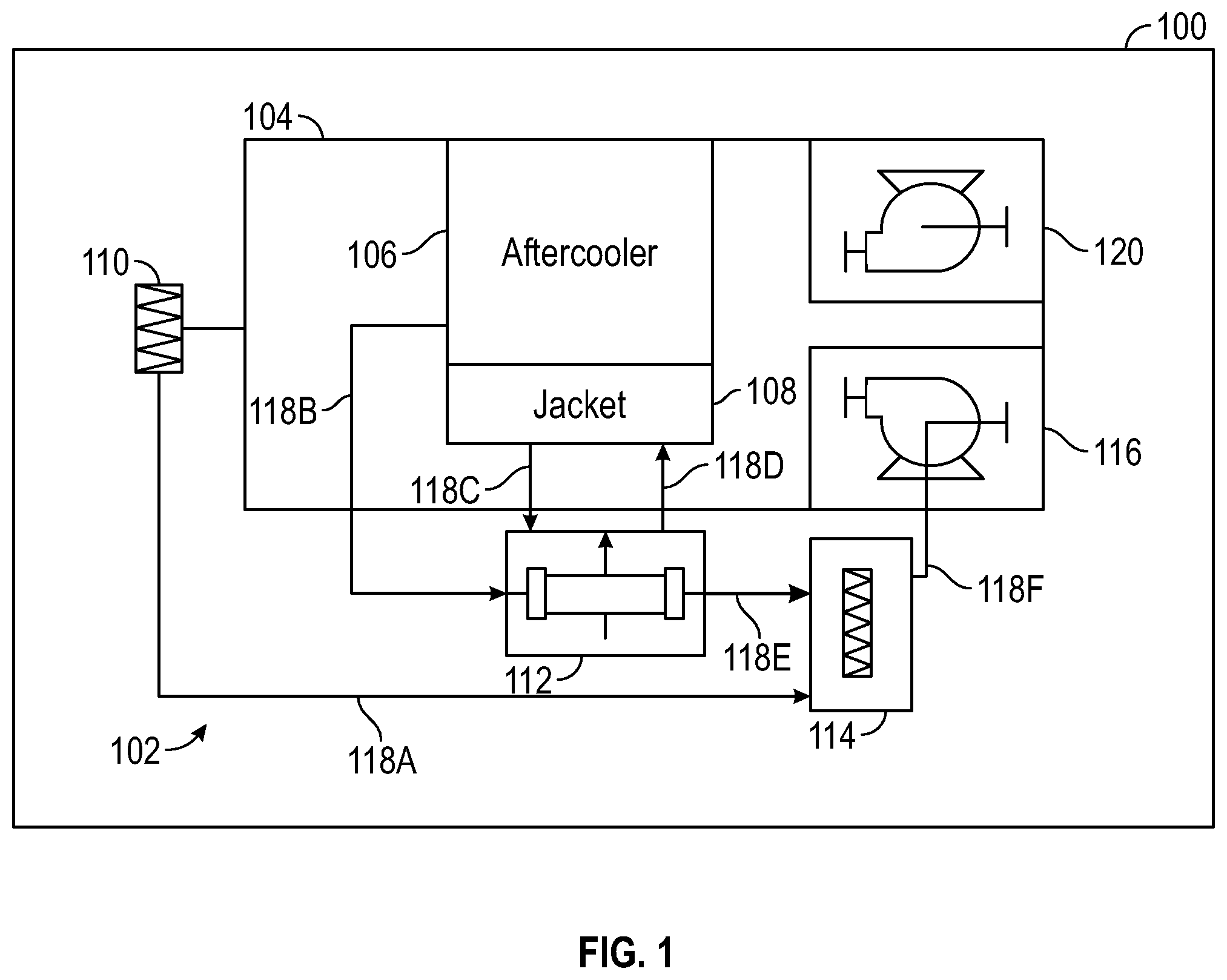 Patent US12410737 — Internal combustion engine with ventilation system for a crankcase — Figure 1