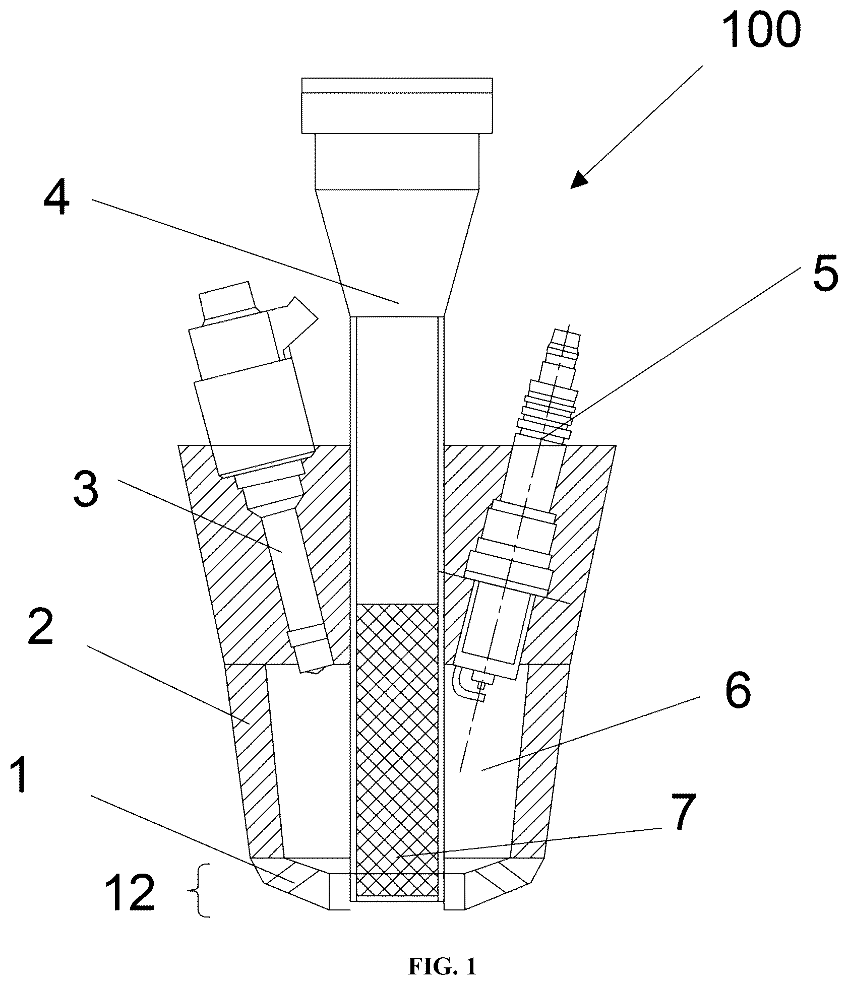 Patent US12410743 — Precombustion chamber igniter and cold start control method for methanol engine — Figure 1