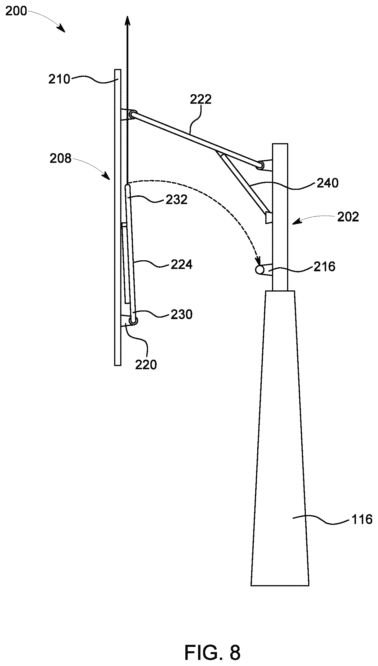 Patent US12410769 Figure 9 – Collapsible rotor assembly of a vertical axis wind turbine