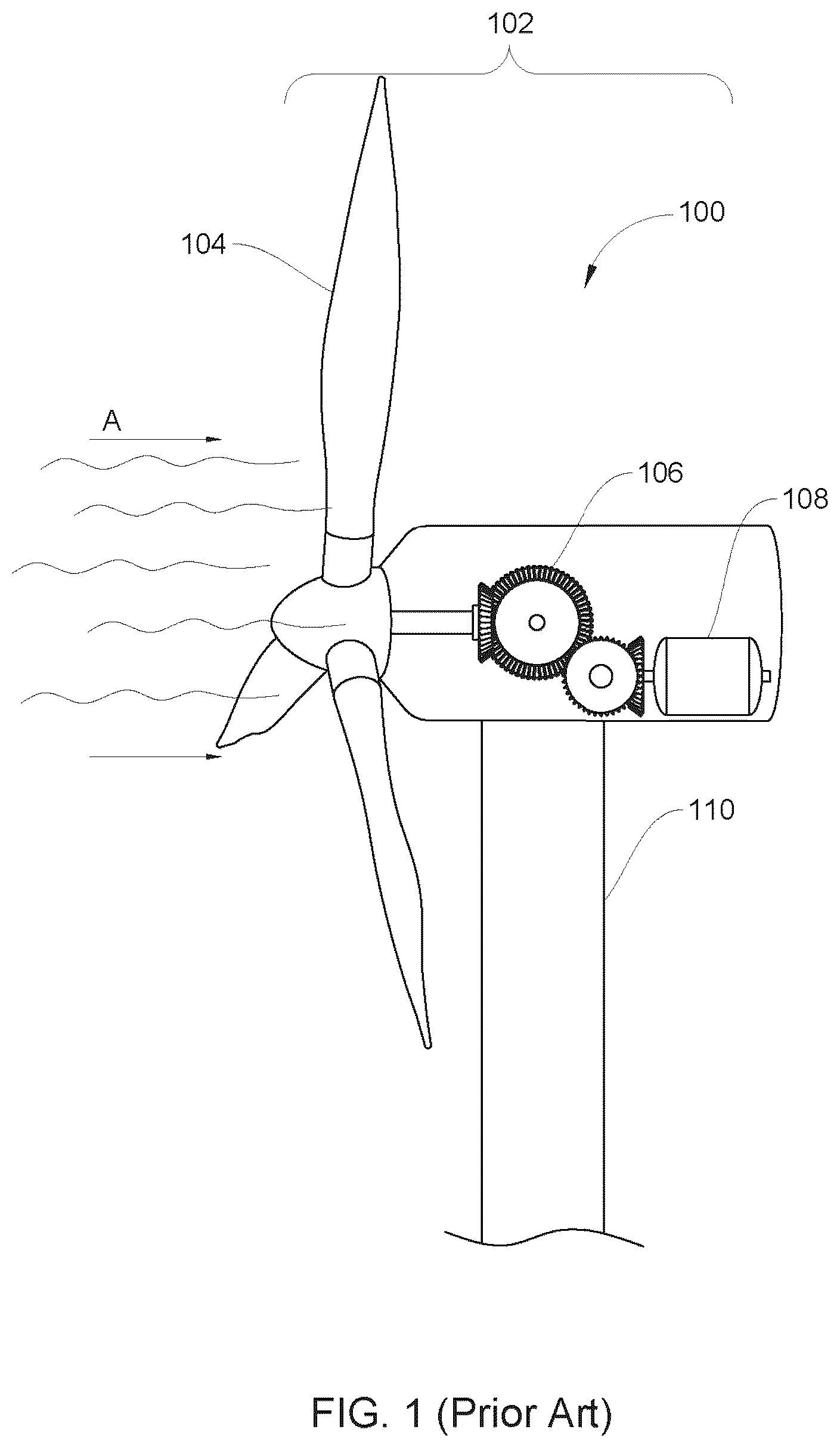 Patent US12410776 — Self-regulating small wind turbine generator system and method — Figure 1