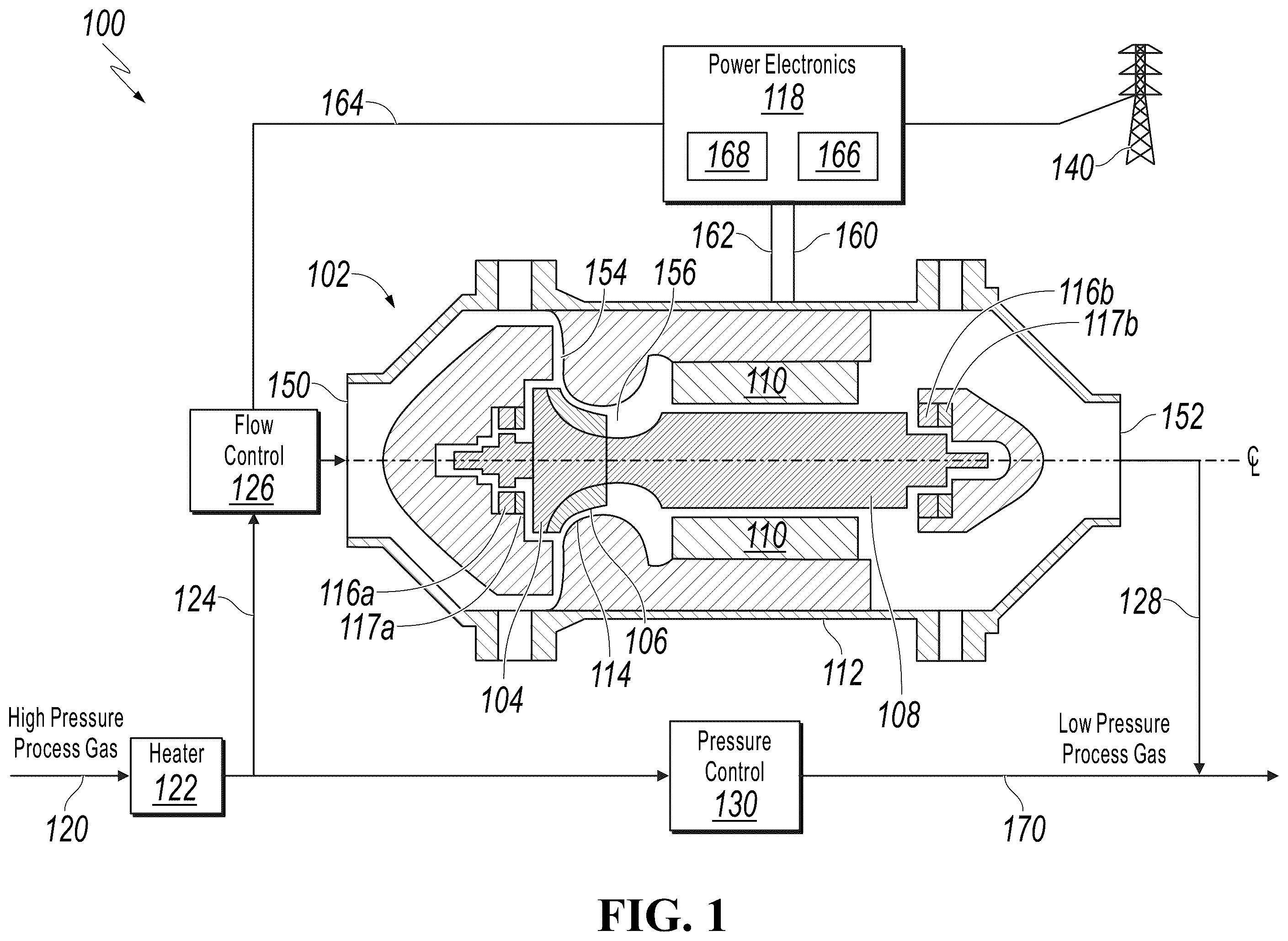 Patent US12410777 — Turboexpander islanding operation — Figure 1