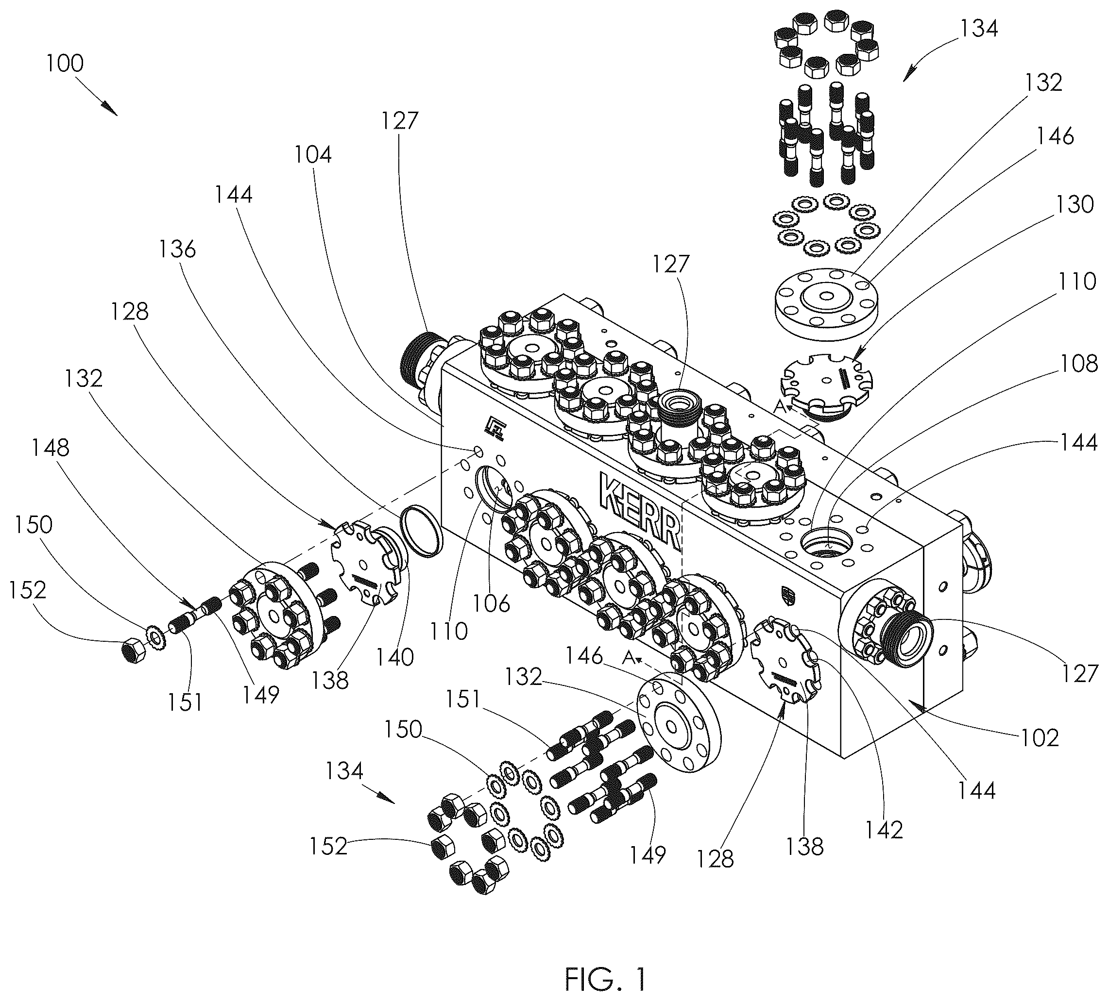 Patent US12410789 — Fluid end assembly — Figure 1