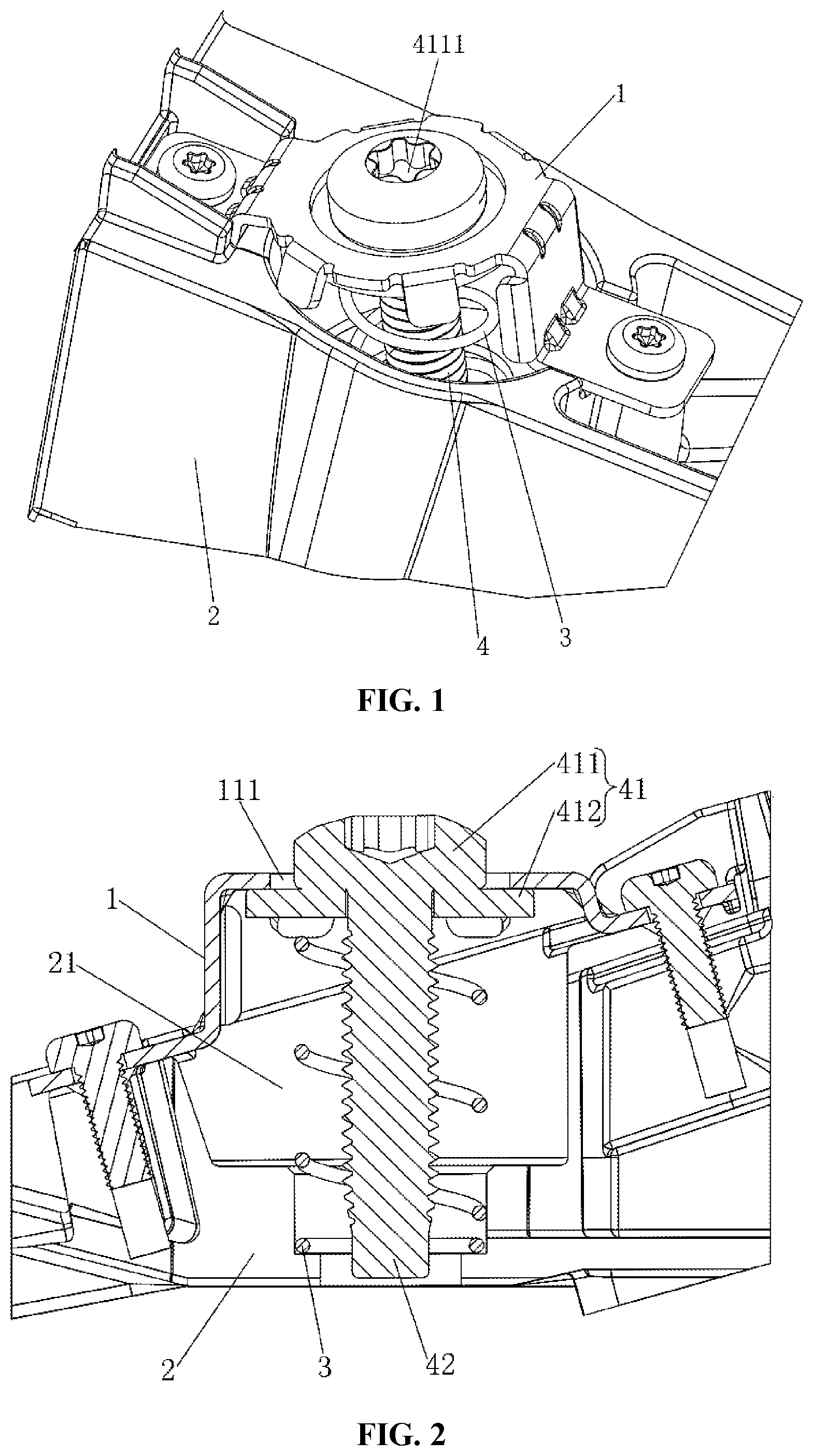 Patent US12410828 — Structure with screw, screw fixing structure and display device — Figure 1