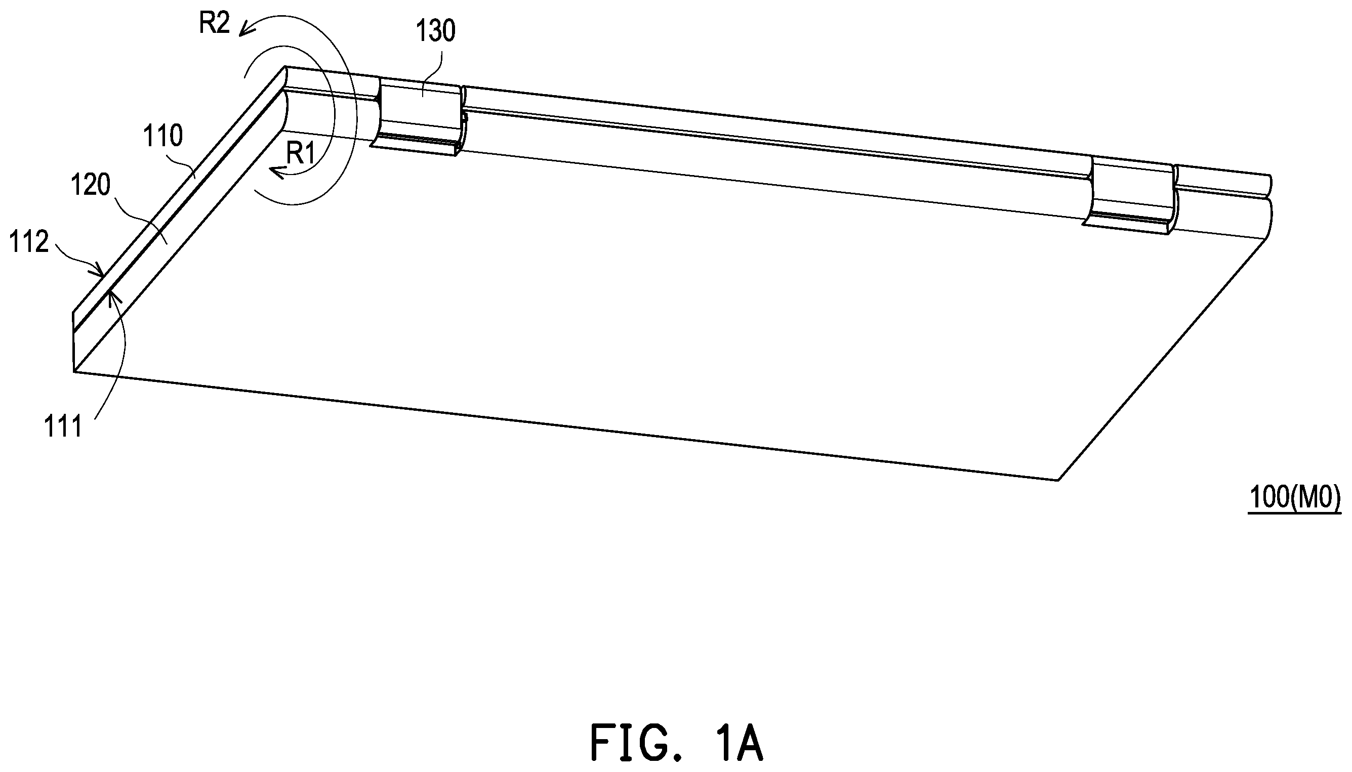 Patent US12410833 Figure 1 – Foldable electronic device