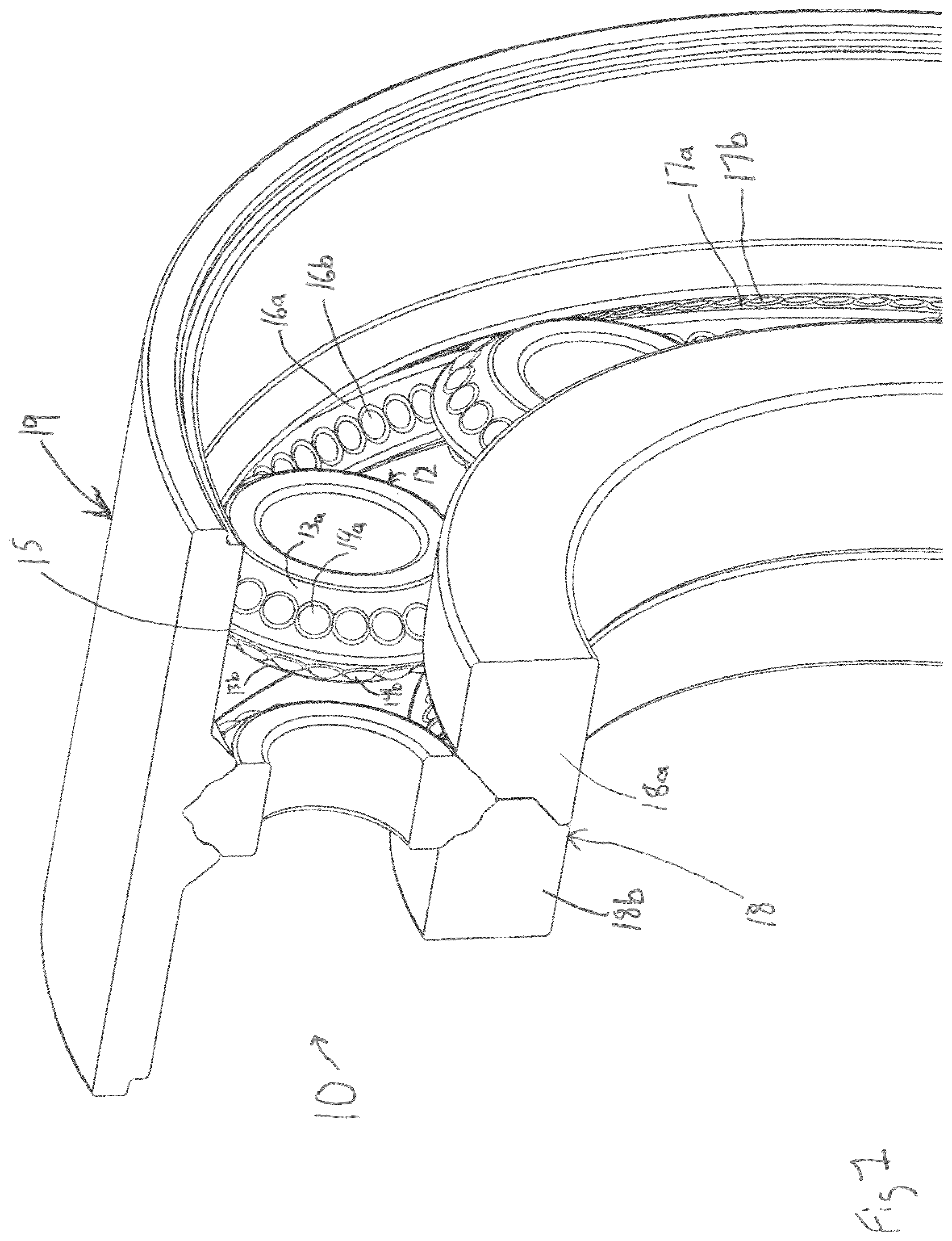 Patent US12410850 — Roller bearing and gear assembly — Figure 1