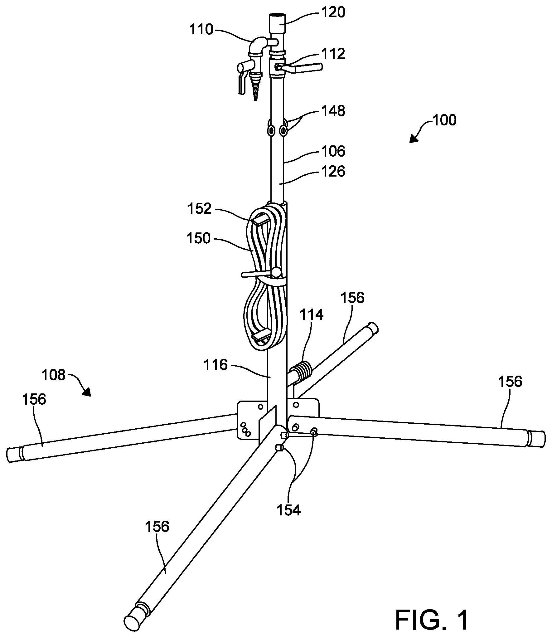 Patent US12410878 — Purge stand — Figure 1