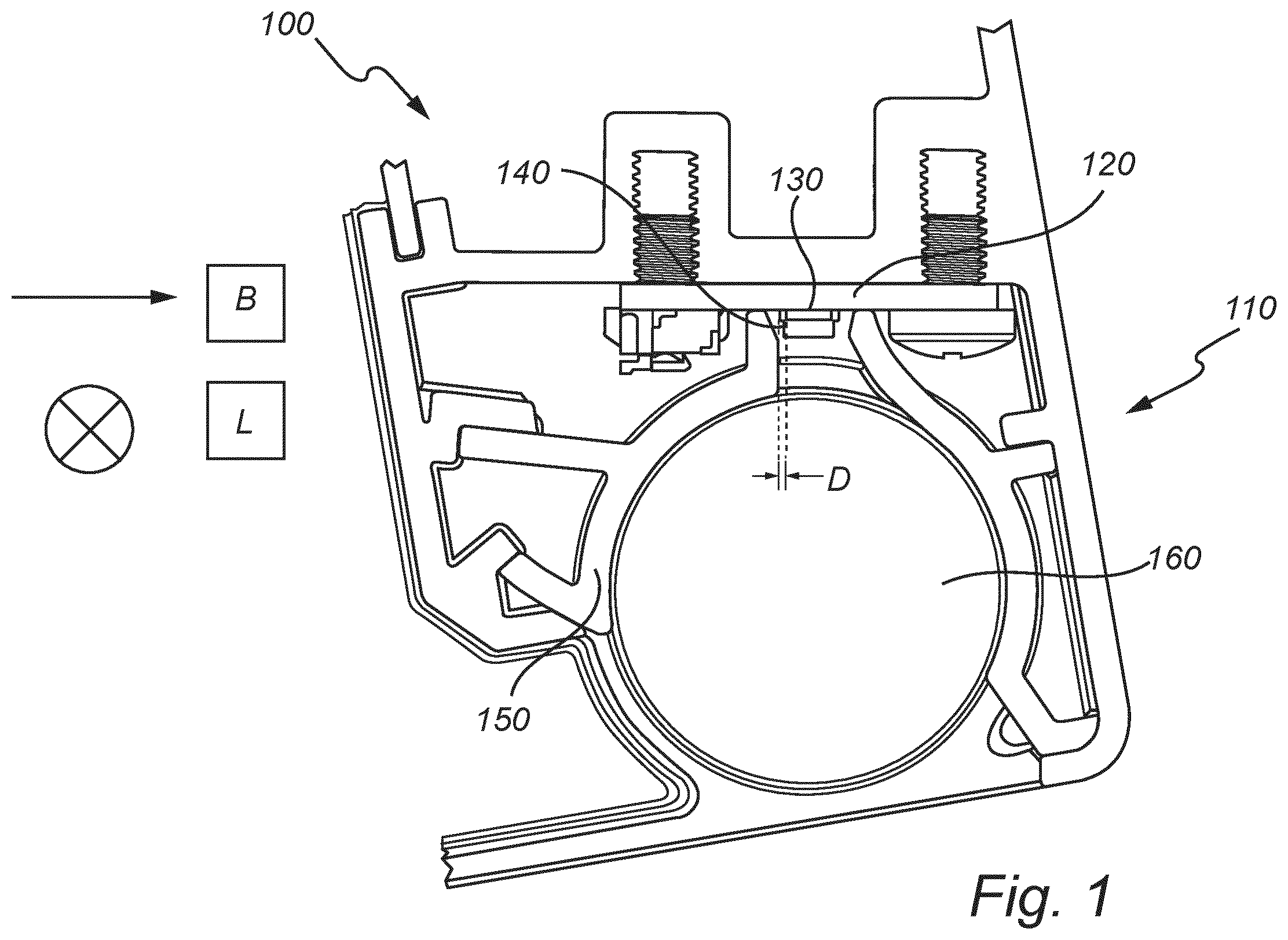 Patent US12410895 — Luminaire arrangement and method for assembling such luminaire arrangement — Figure 1