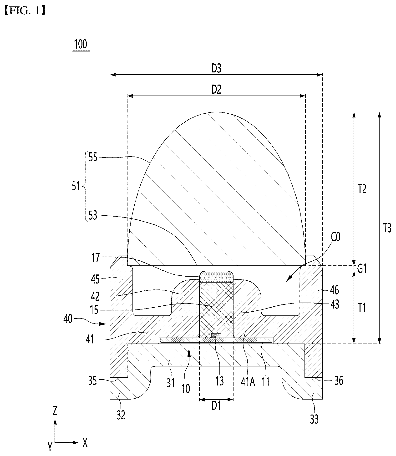 Patent US12410901 — Lighting device — Figure 1