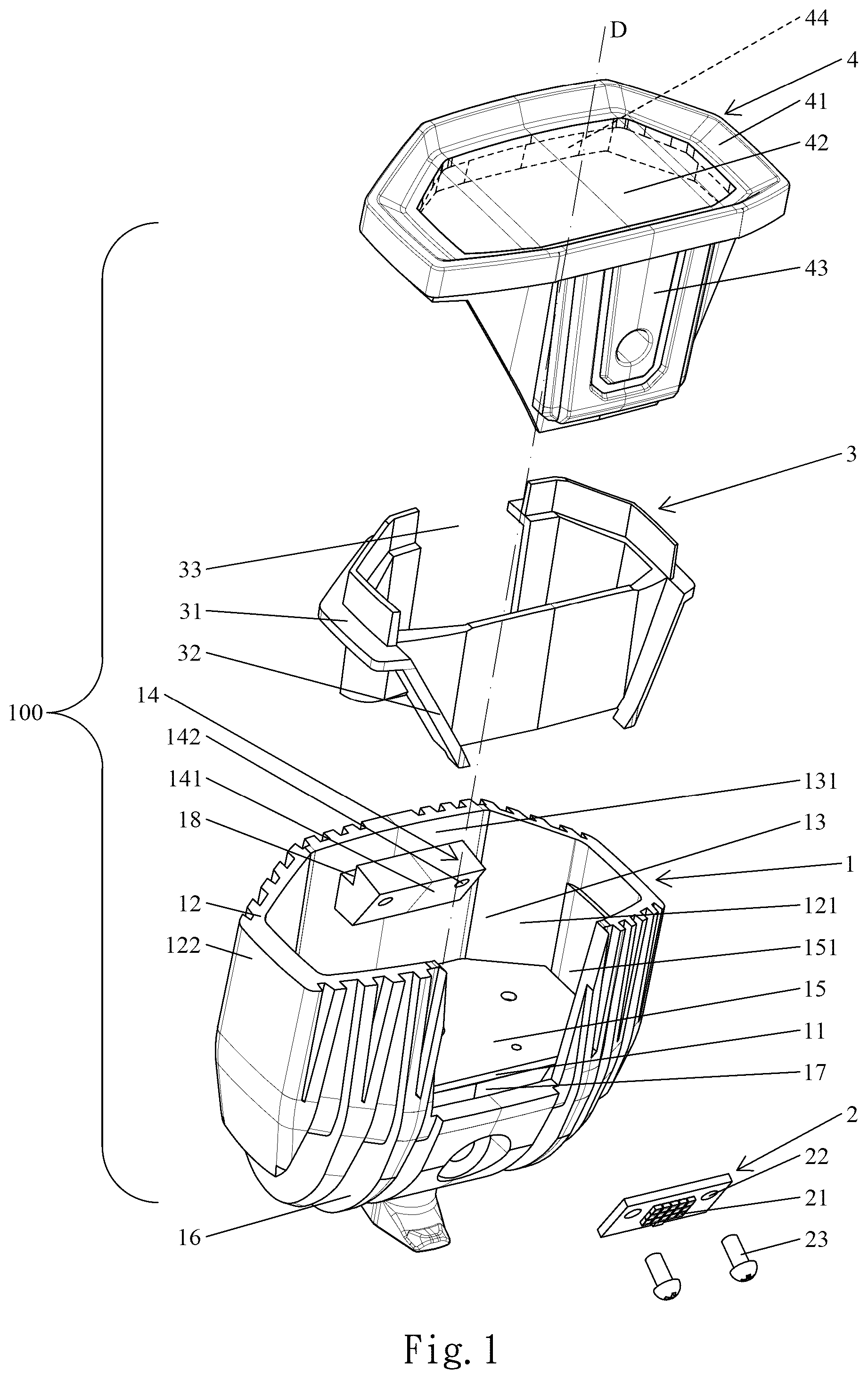 Patent US12410902 — Vehicle lamp — Figure 1