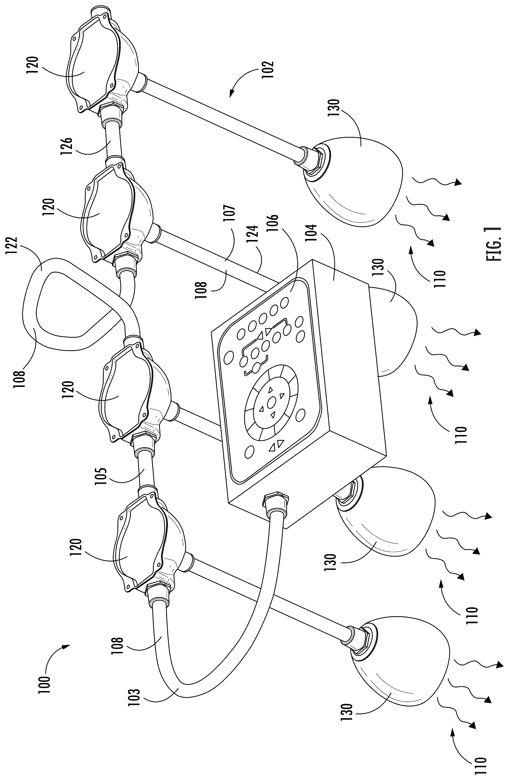 Patent US12410909 — Modular lighting system assembly — Figure 1