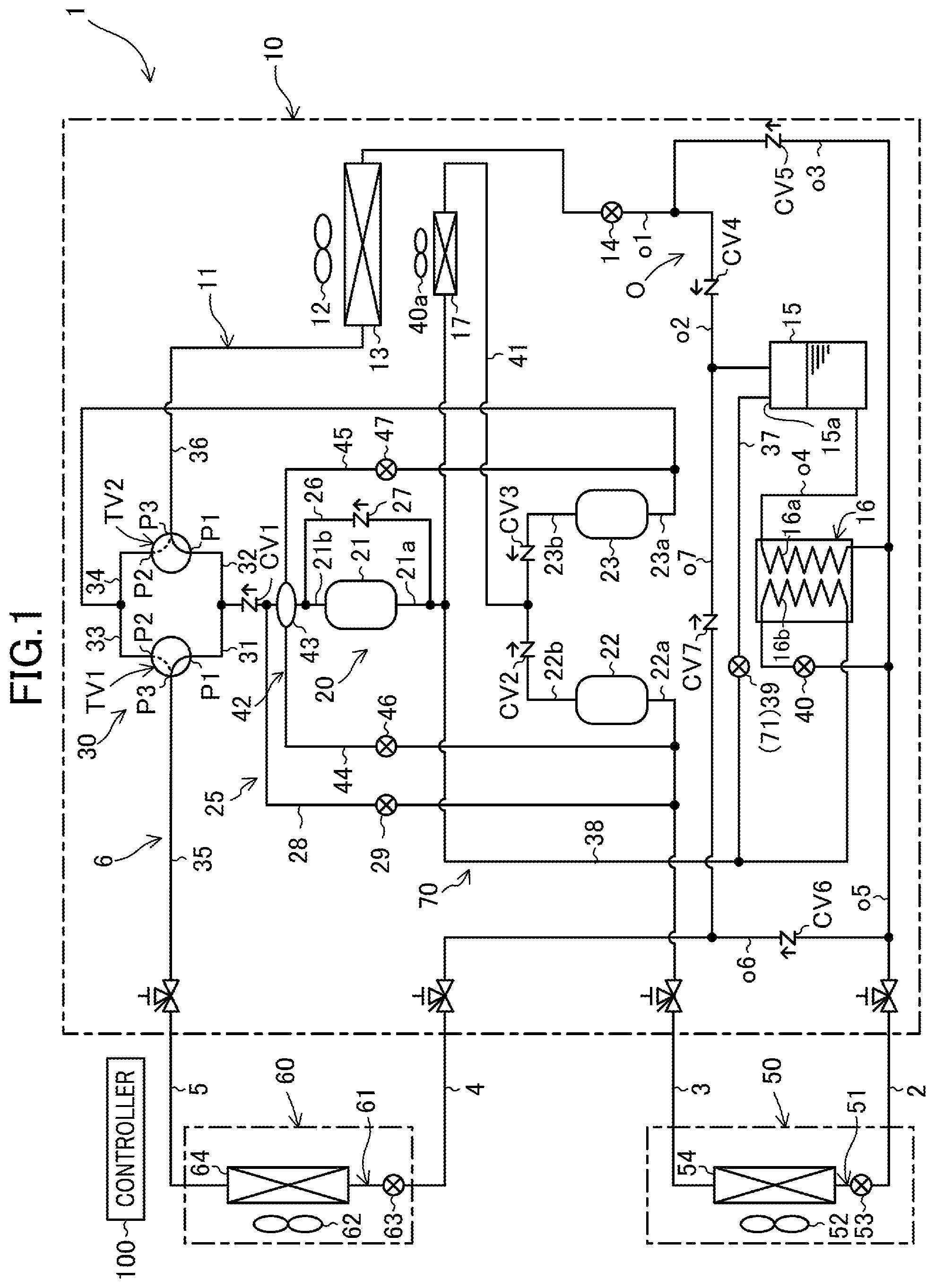 Patent US12410942 Figure 1 – Heat source unit and refrigeration apparatus