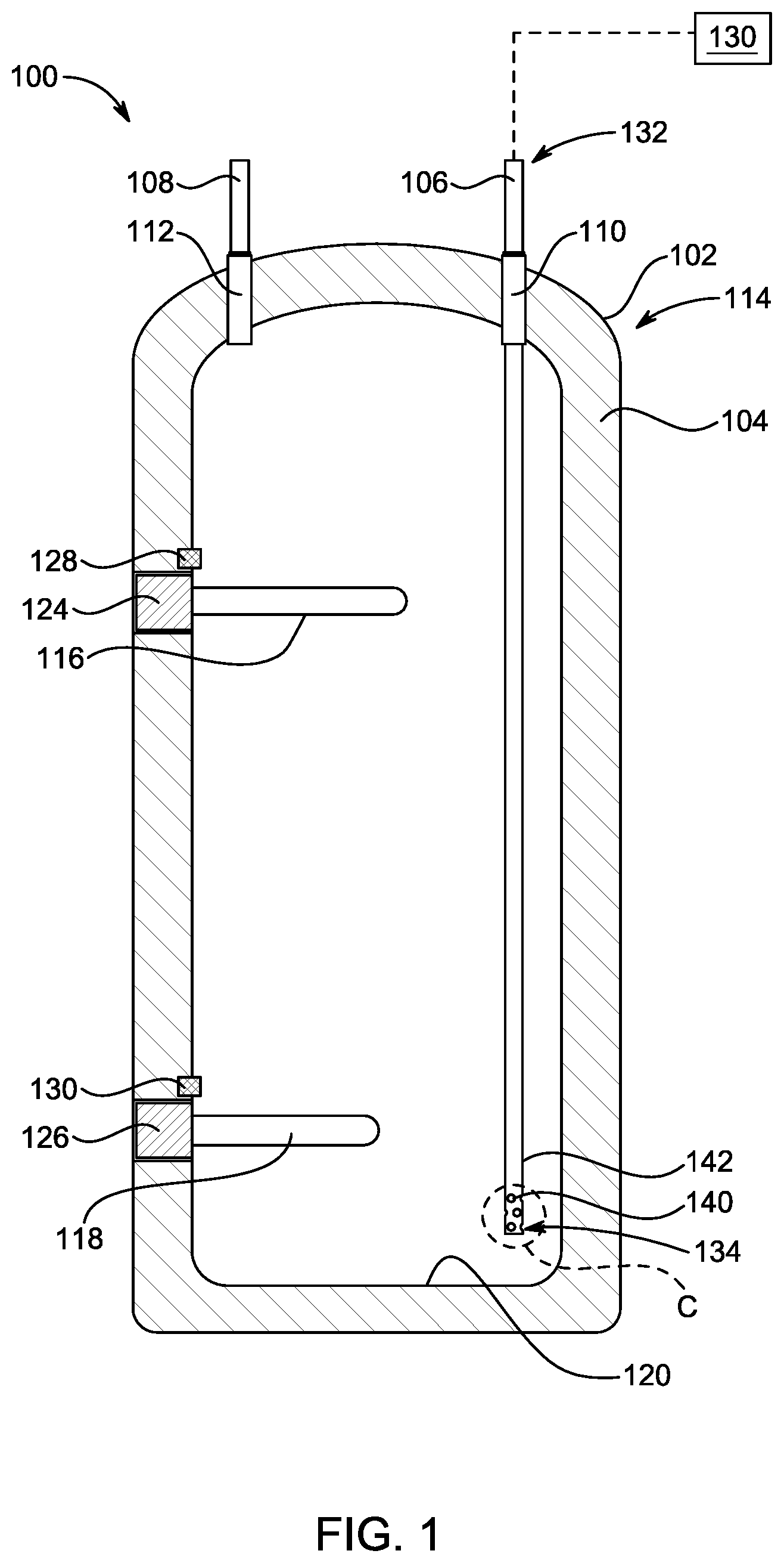 Patent US12410944 — Water heating system — Figure 1