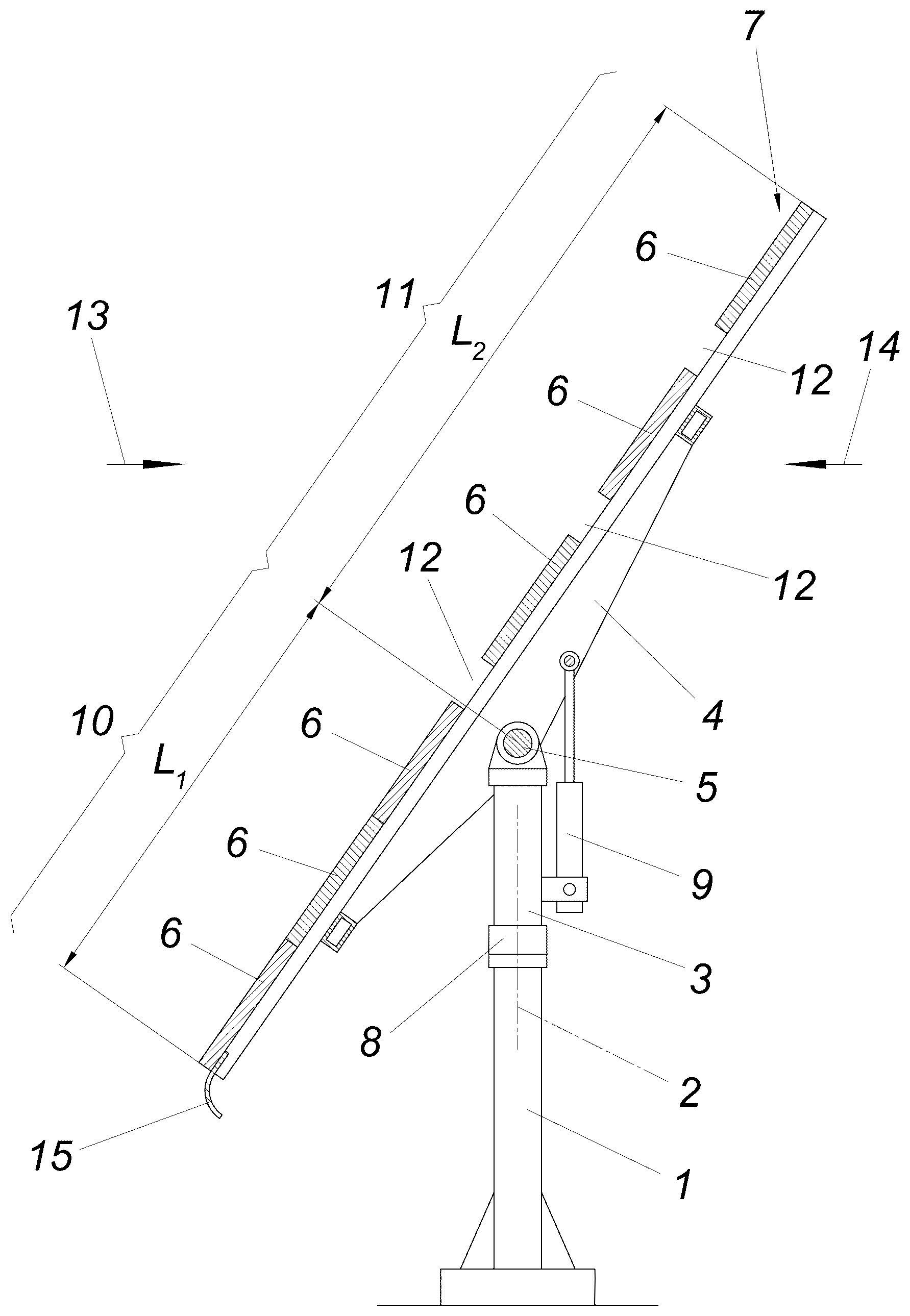 Patent US12410947 Figure 1 – Solar instalallation