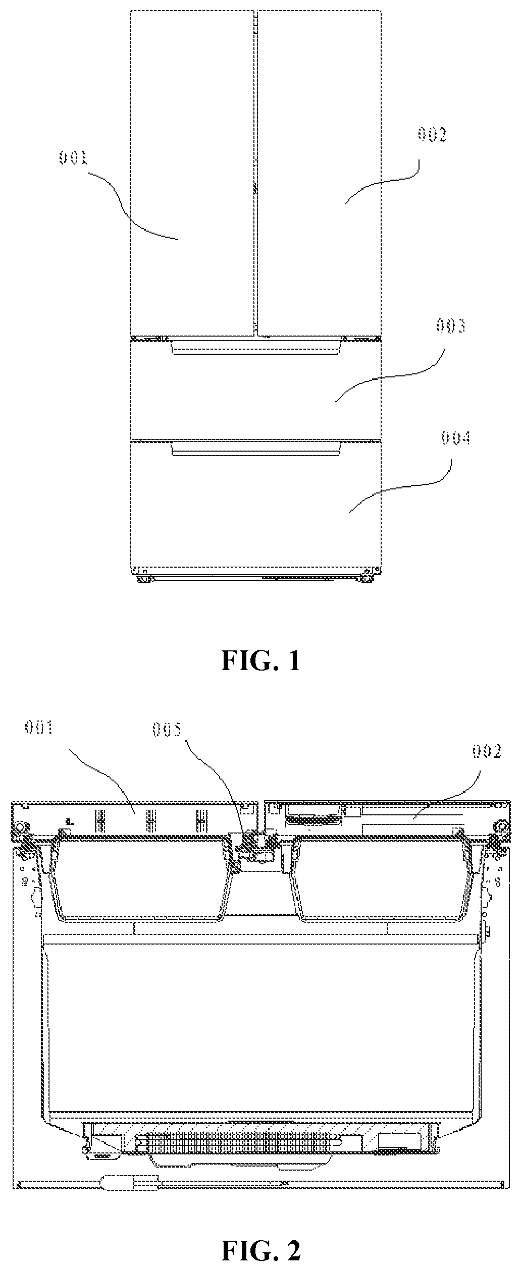 Patent US12410968 Figure 1 – Door assembly and refrigeration device