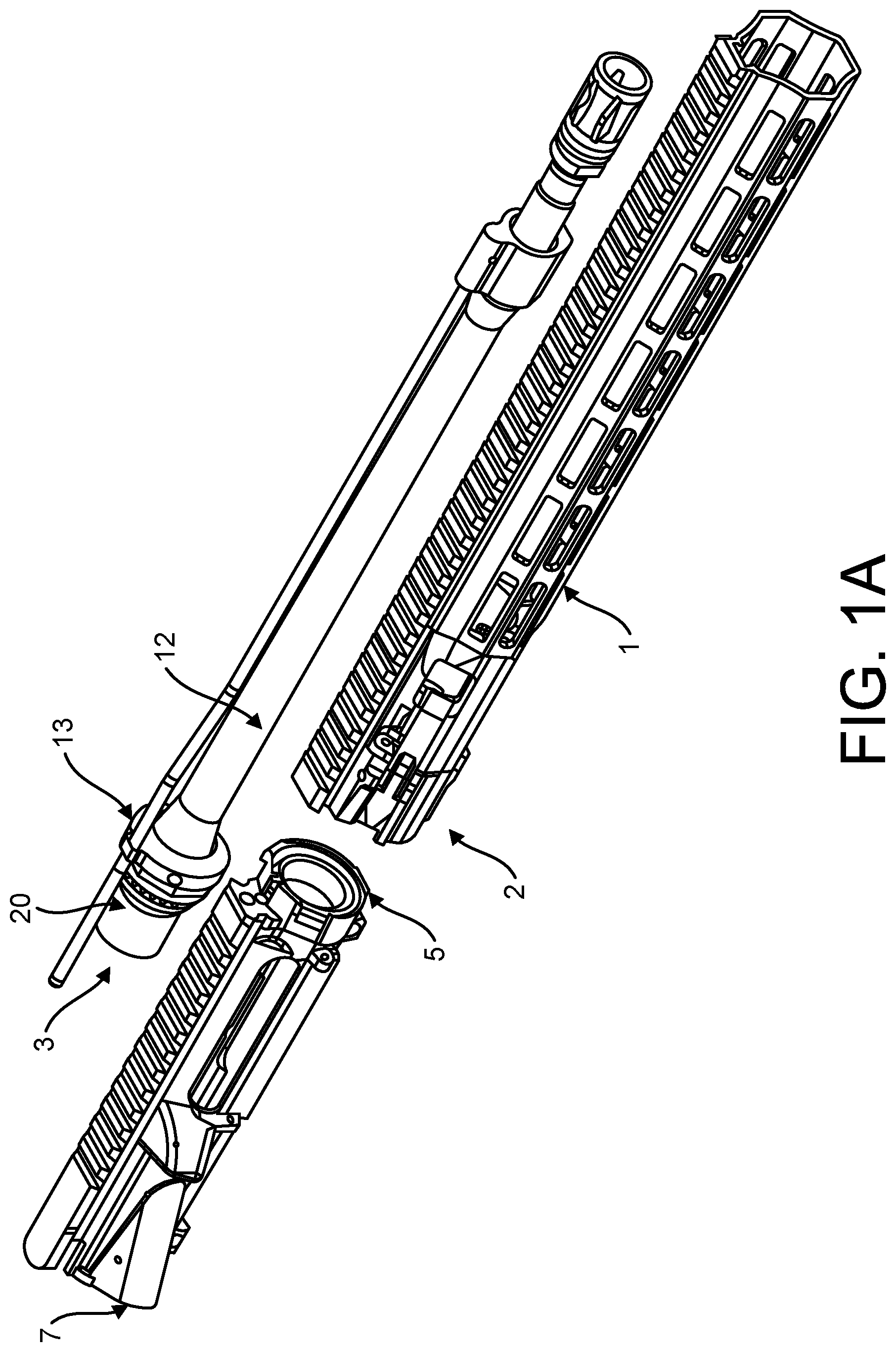 Patent US12410984 — Adaptable handguard — Figure 1