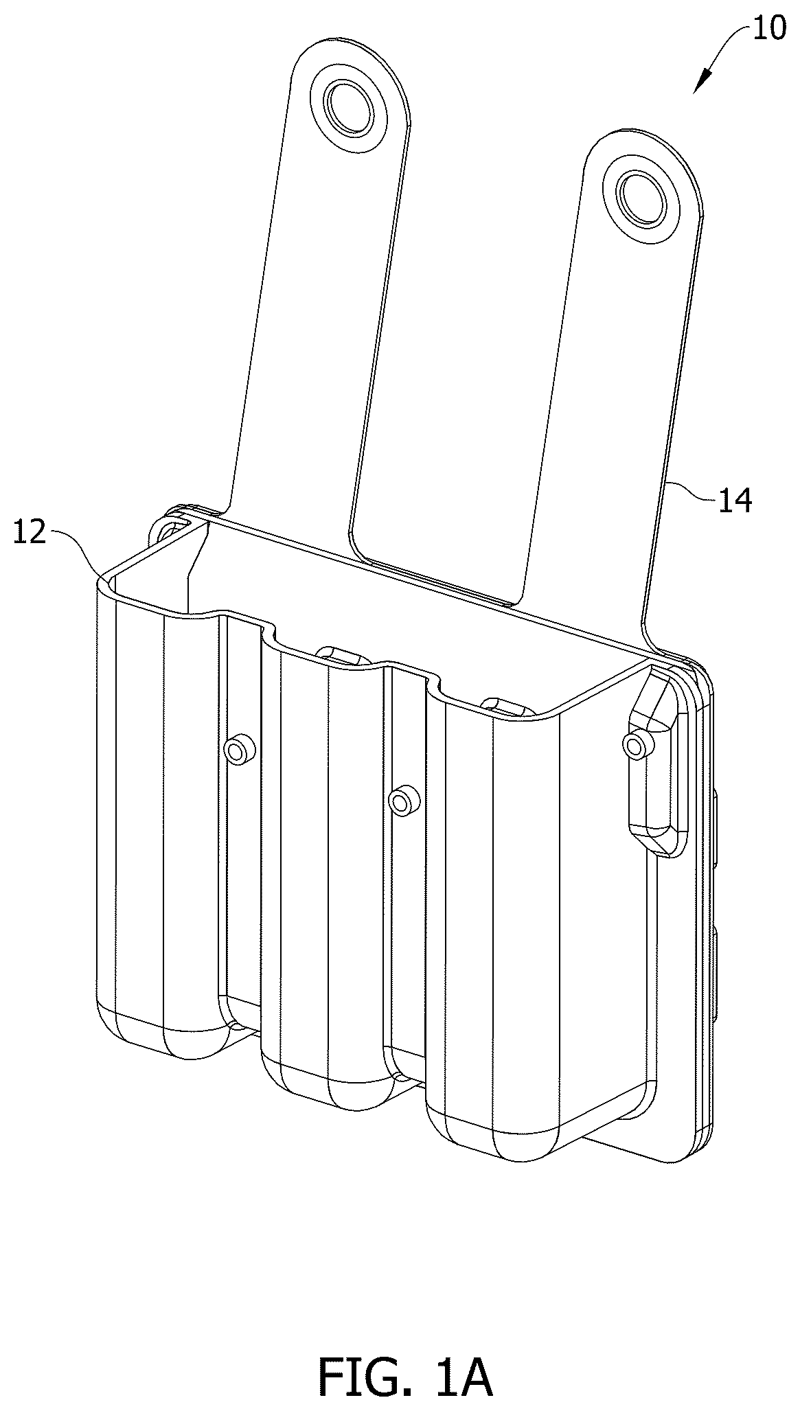 Patent US12410997 — Ammunition magazine pouch and methods of assembling same — Figure 1