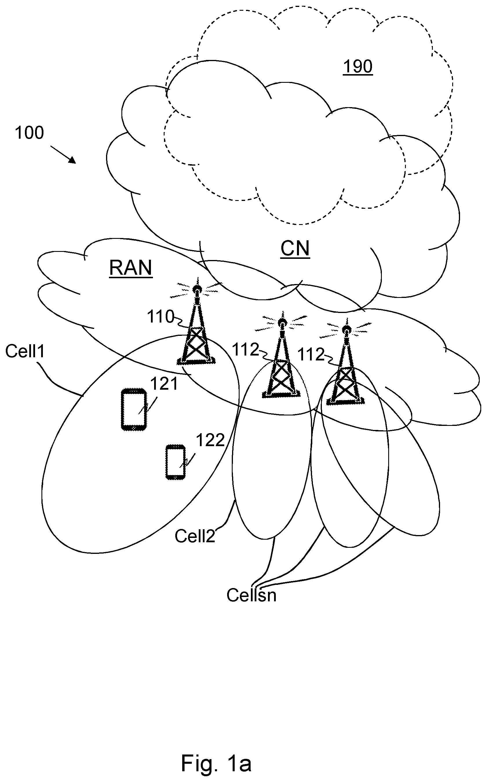 Patent US12414018 — Base station, first user equipment, second user equipment and methods in a wireless communications network — Figure 1