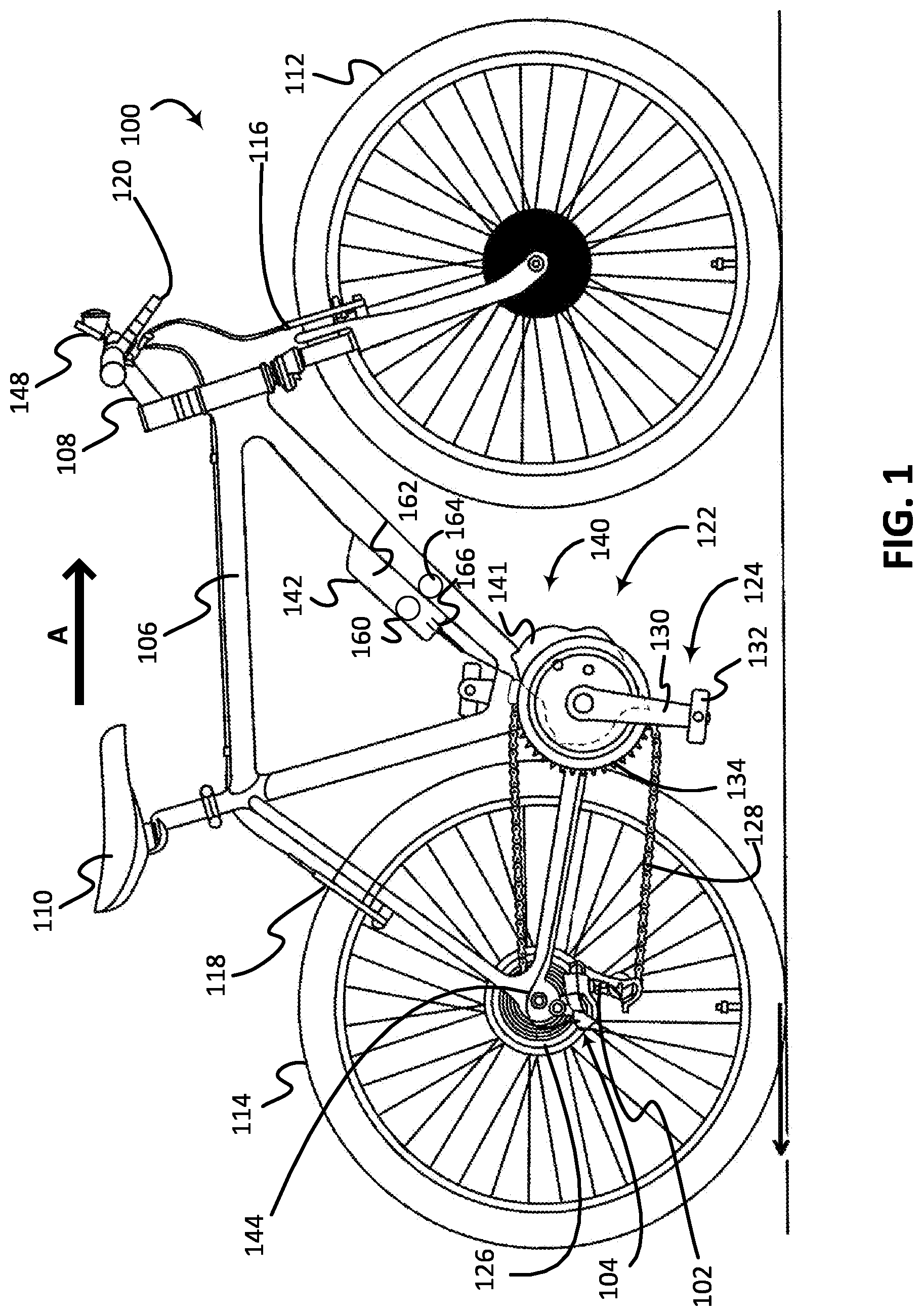Patent US12414170 — Power on pairing for electronic components of a bicycle — Figure 1