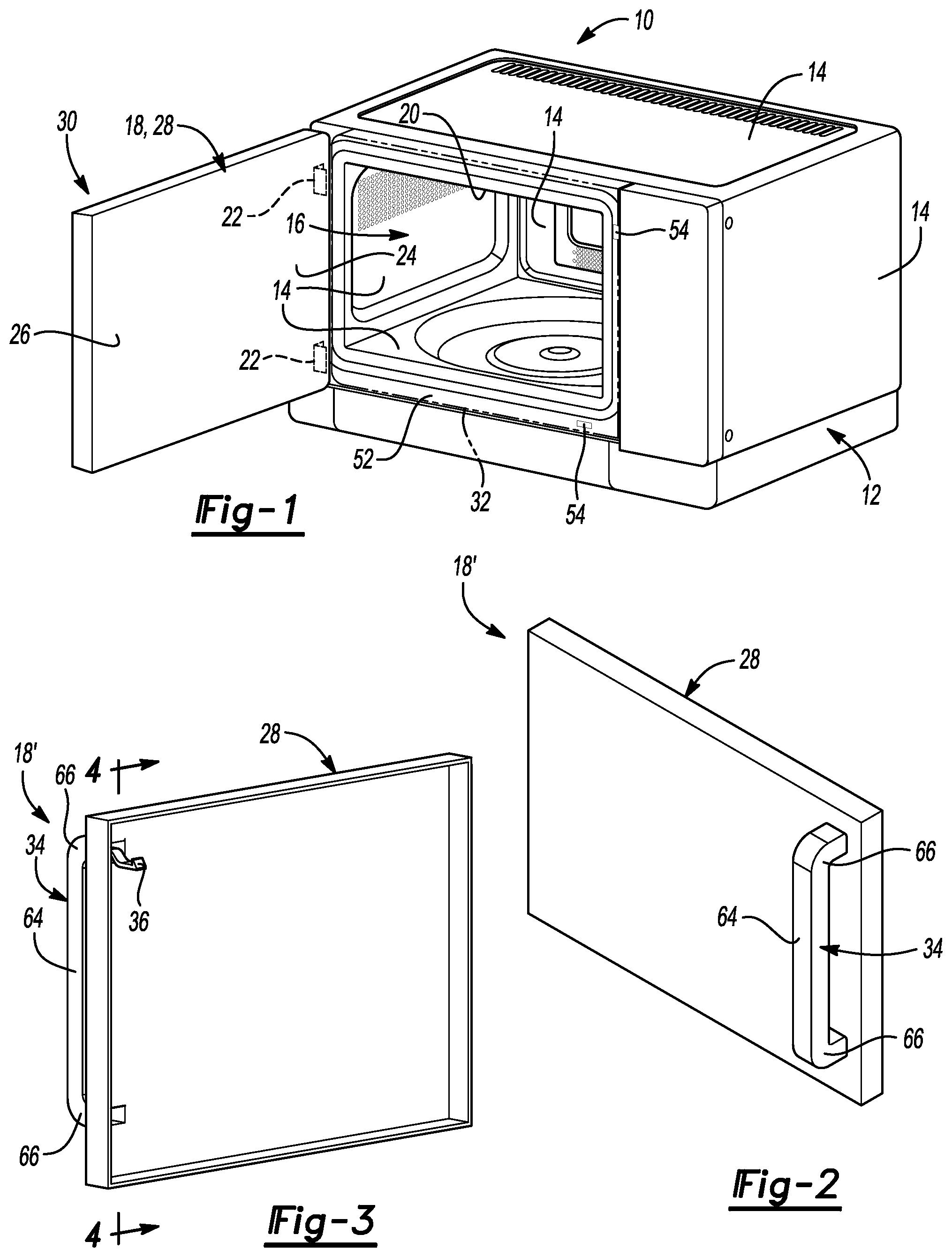 Patent US12414206 — Latch system for microwave oven door — Figure 1