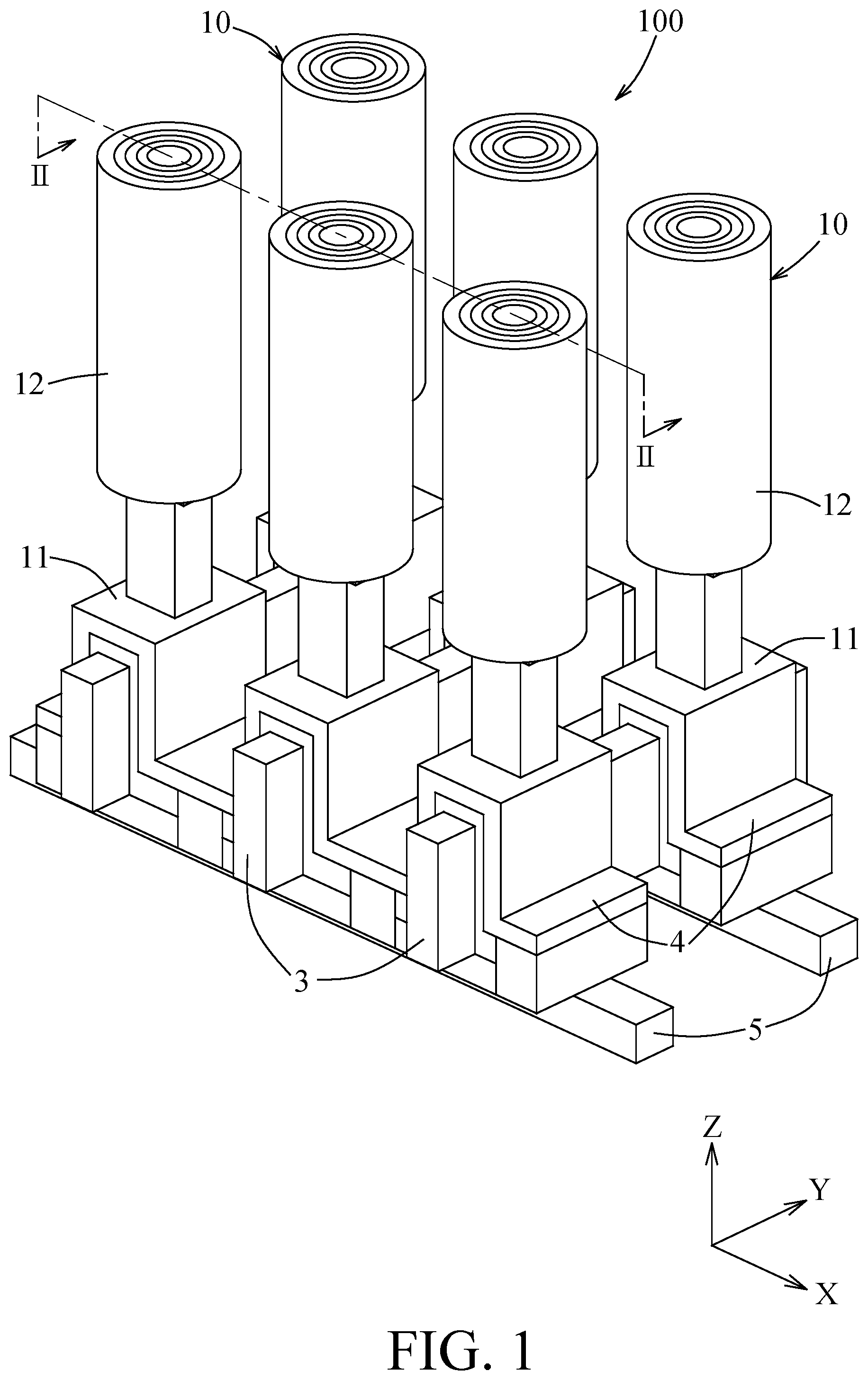 Patent US12414288 Figure 1 – Semiconductor device with a vertical channel wrapped around gate, and method for manufacturing the same