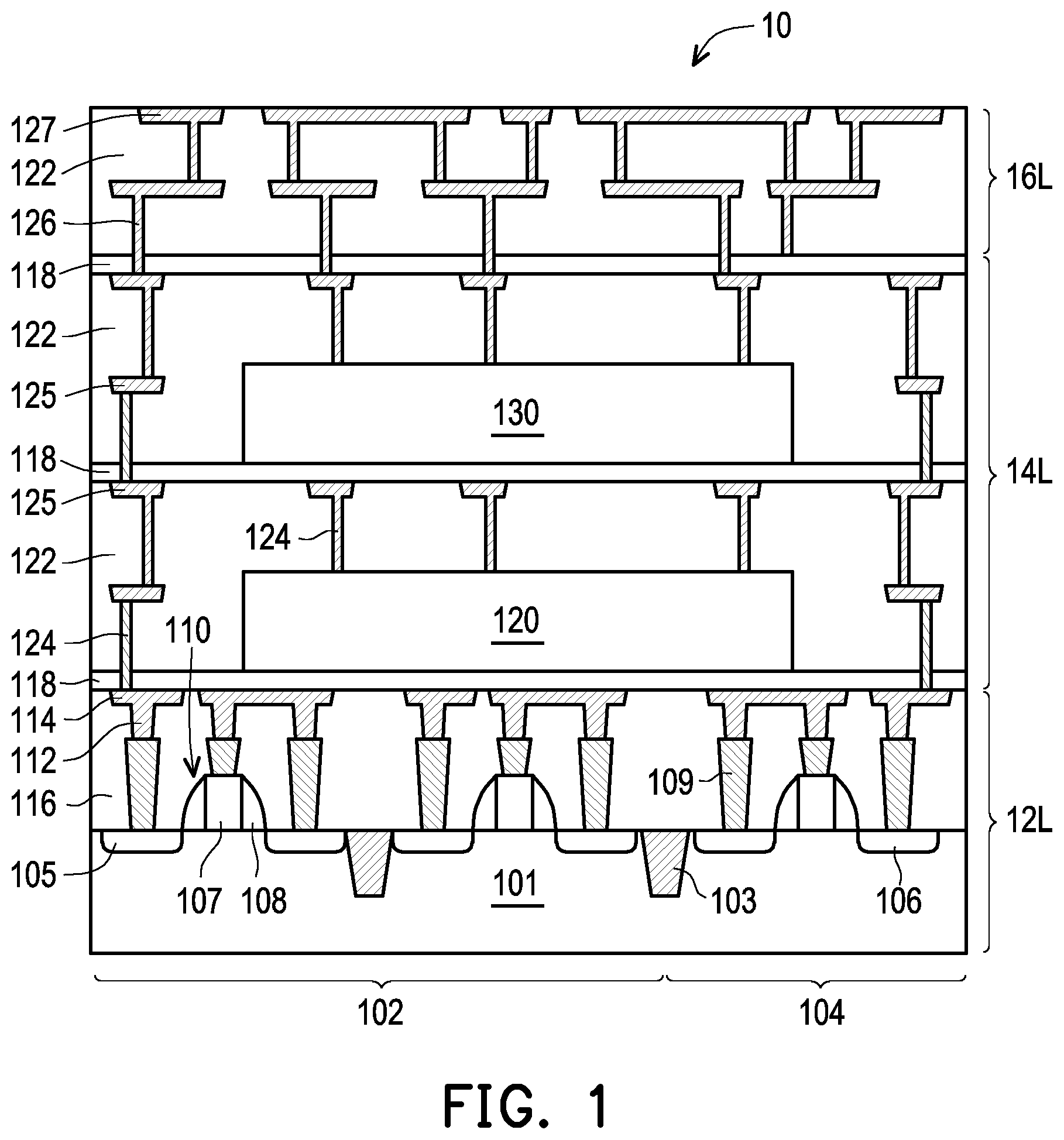 Patent US12414305 — Transistor, memory device and manufacturing method of memory device — Figure 1