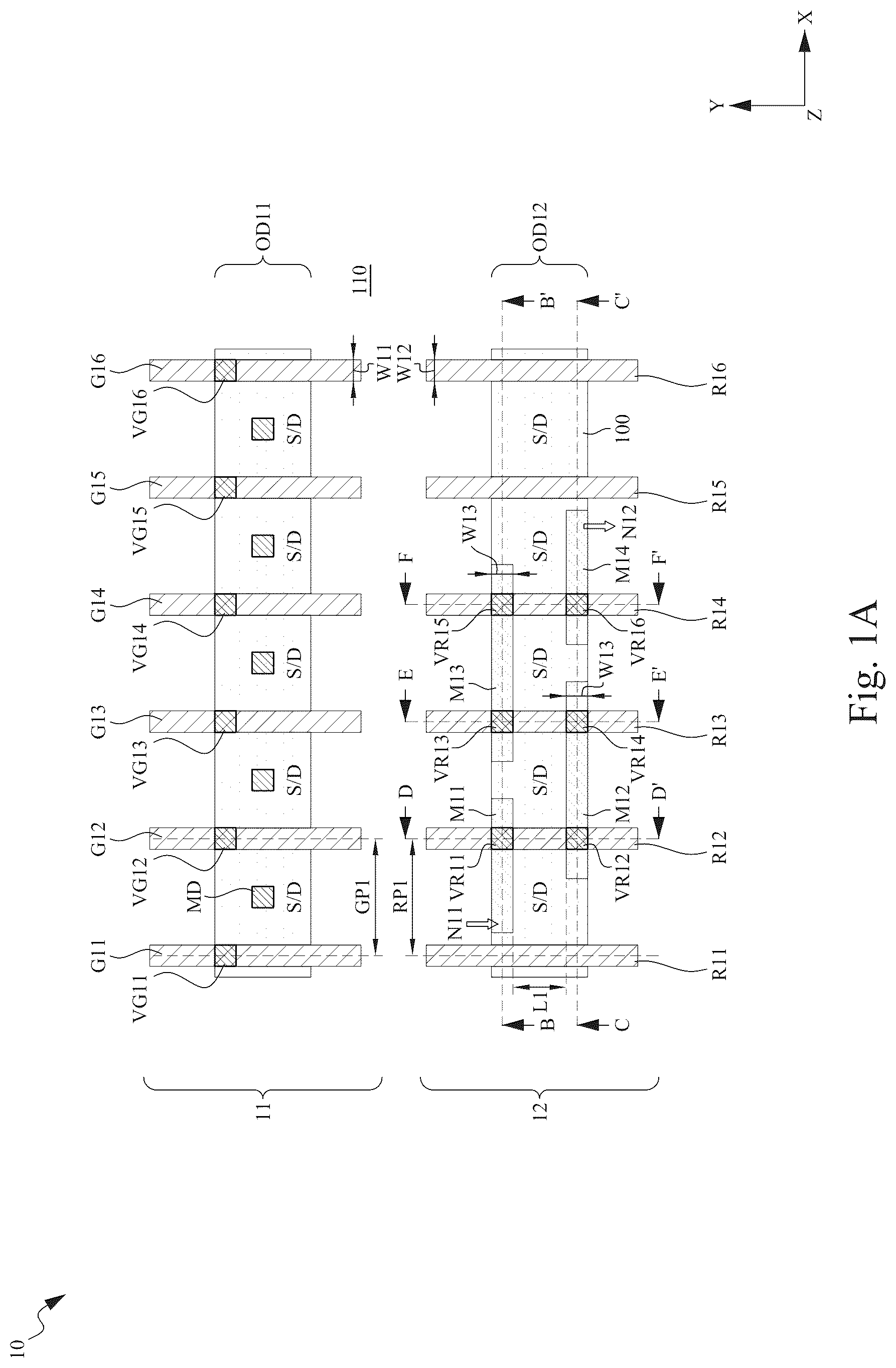 Patent US12414311 — Integrated circuit with feol resistor — Figure 1