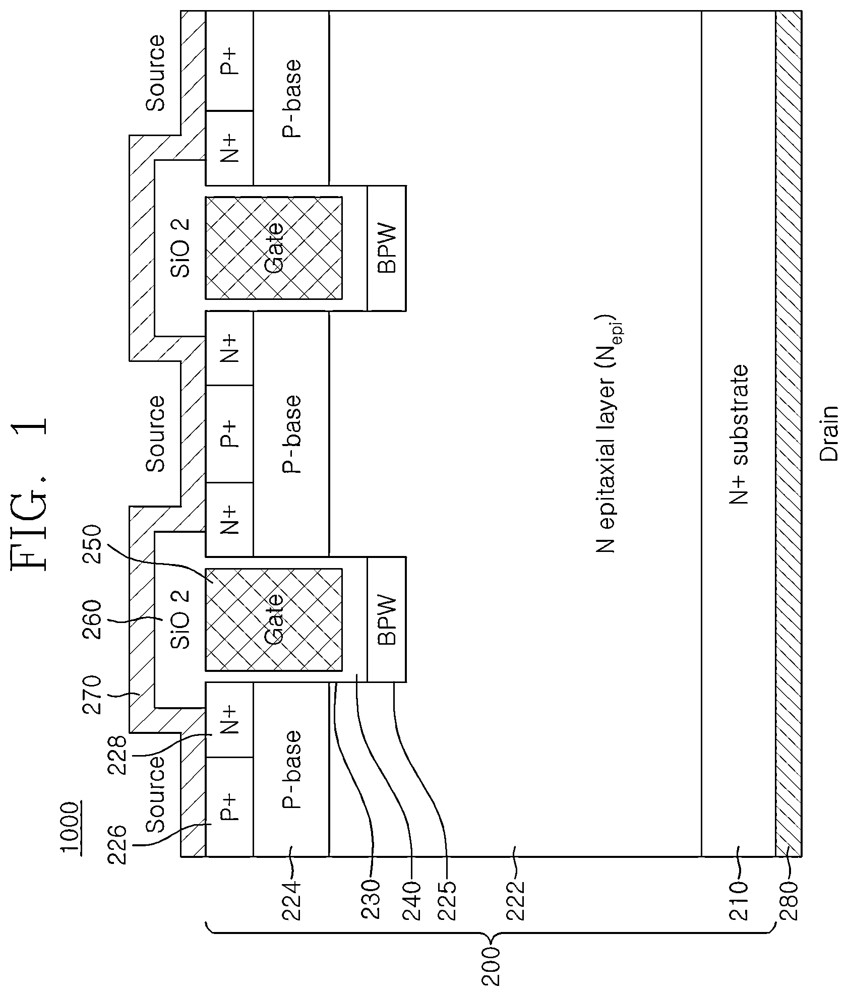 Patent US12414350 — Trench-gate sic mosfet device and manufacturing method therefor — Figure 1
