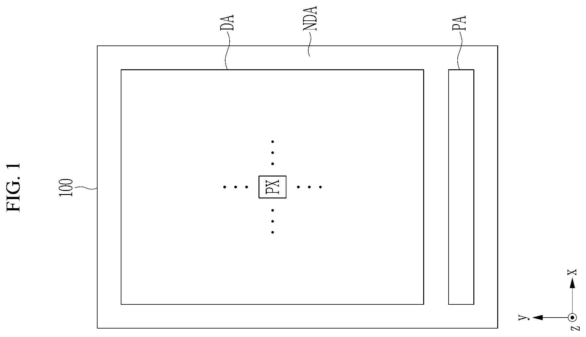 Patent US12414373 — Display device — Figure 1