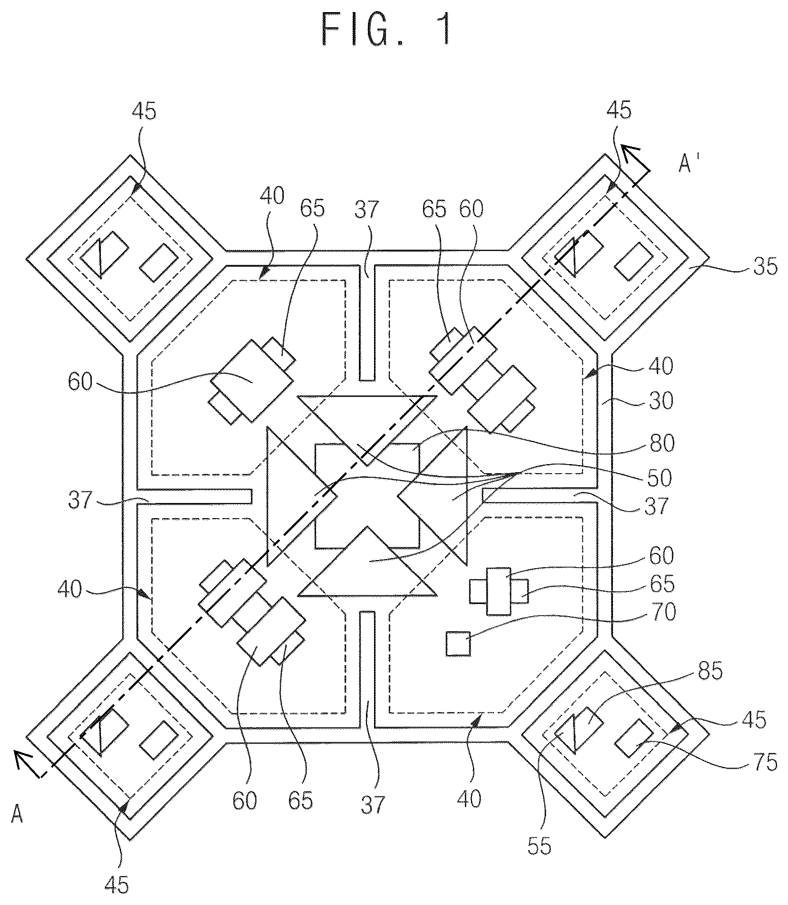 Patent US12414391 — Image sensor, camera device including the image sensor, electronic device including the camera device, and method of manufacturing the image sensor — Figure 1