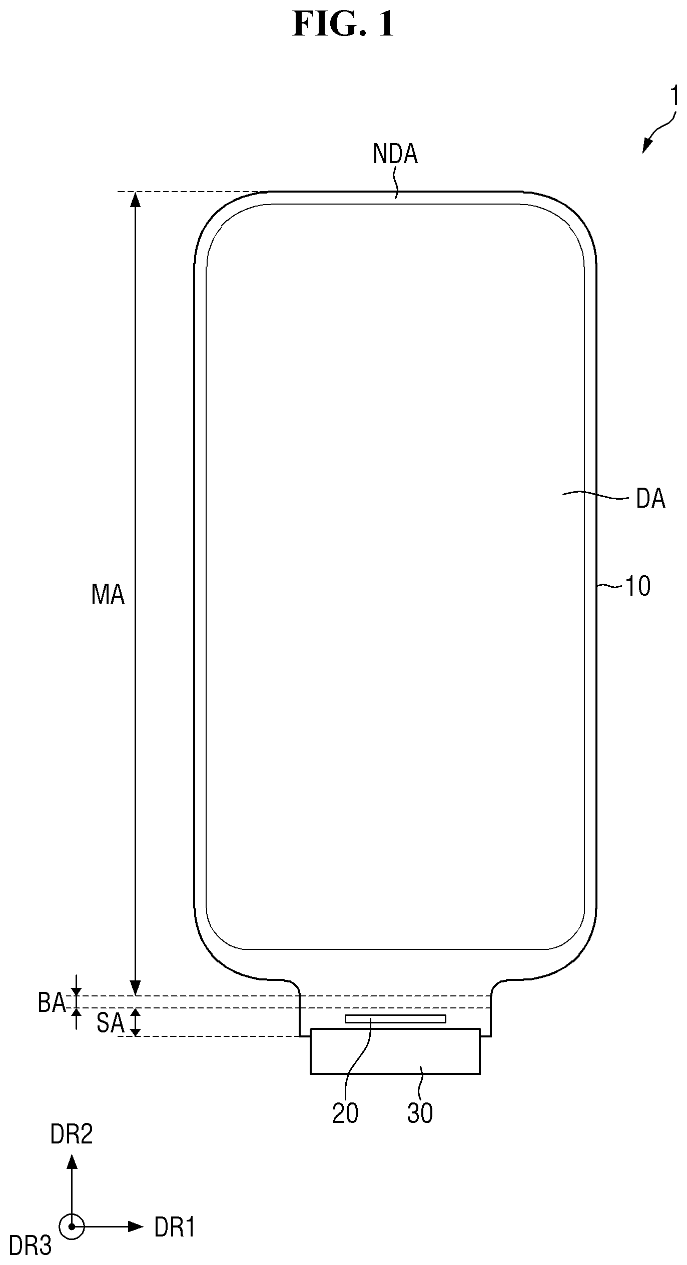 Patent US12414440 — Display device — Figure 1