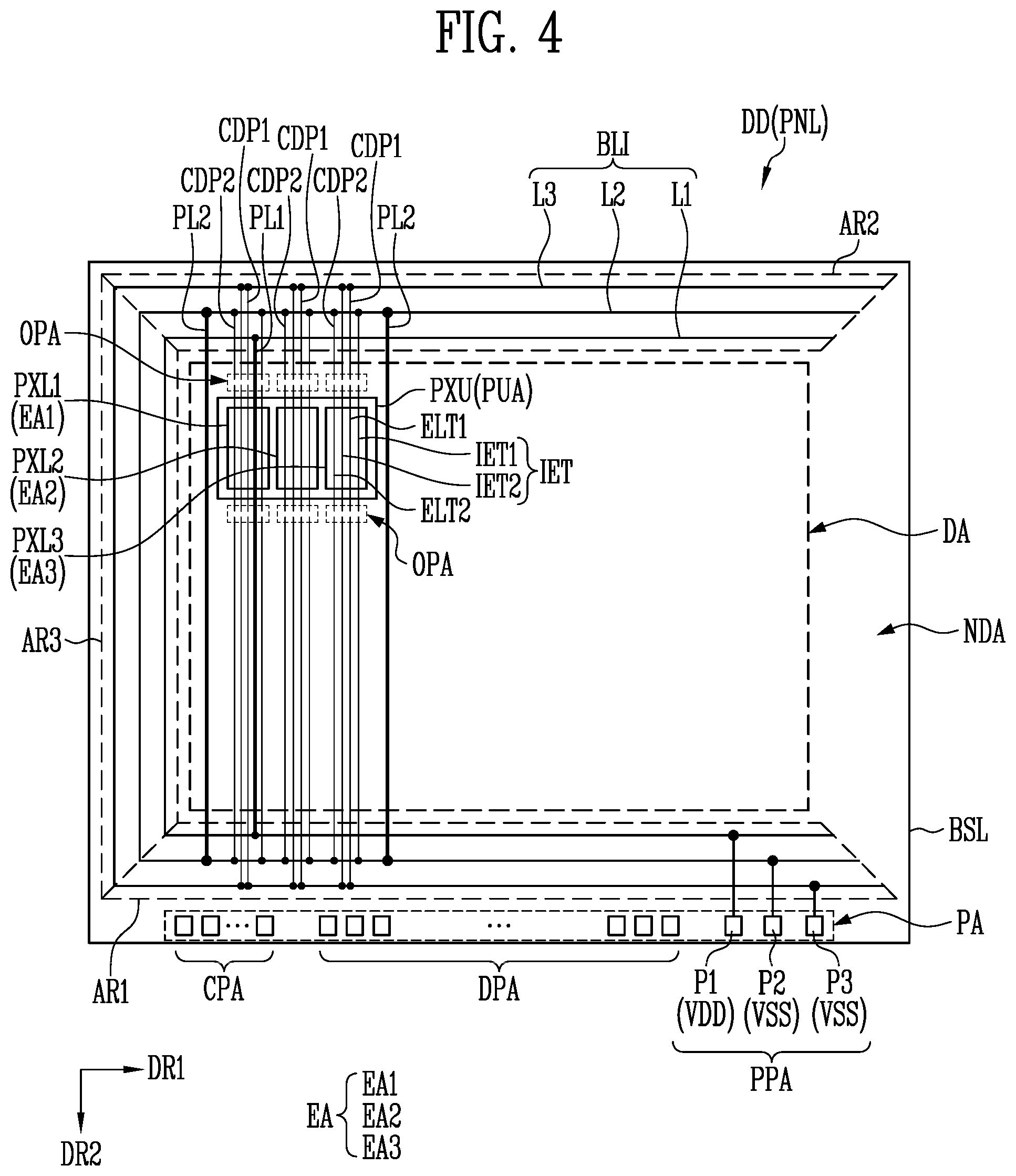 Patent US12414447 Figure 4 – Display device