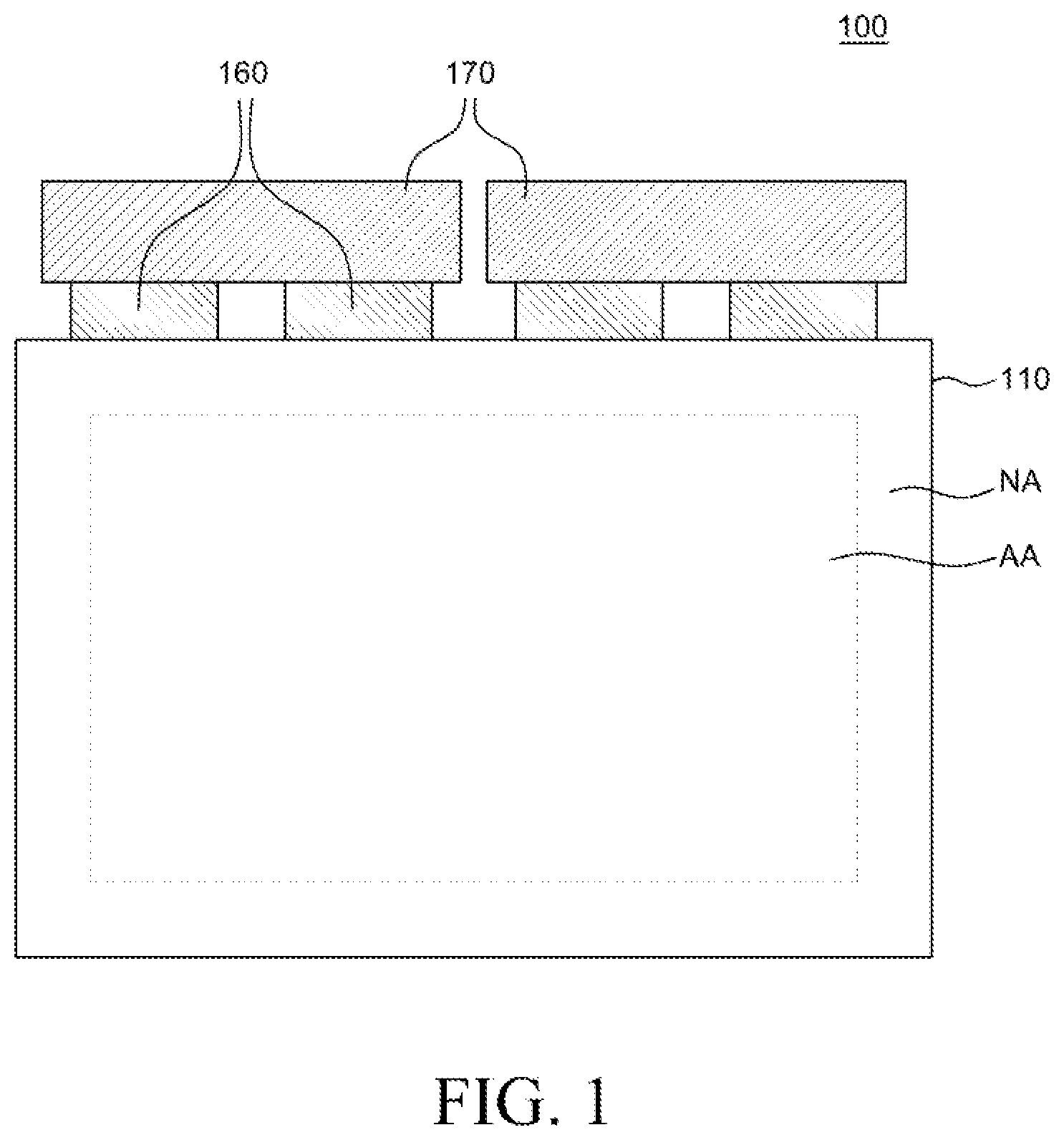 Patent US12414449 — Display device comprising a contact hole that contacts multiple layers — Figure 1