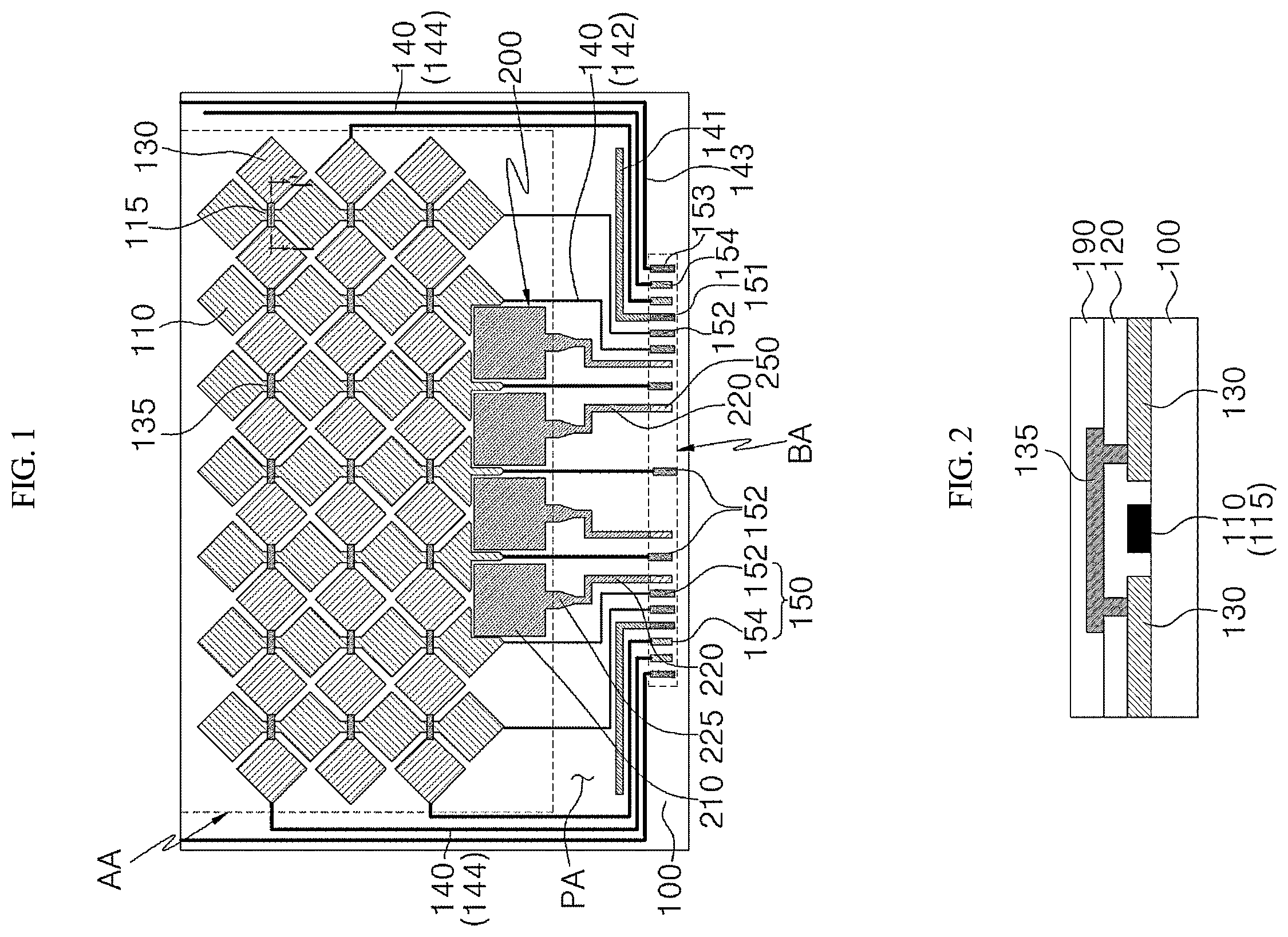 Patent US12417001 Figure 1 – Sensor device package and image display device including the same