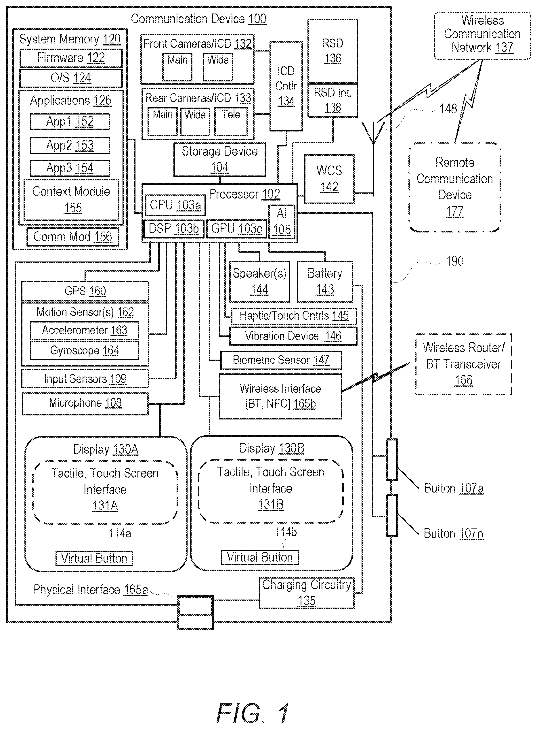 Patent US12417007 — Electronic device display screen customization based on image information — Figure 1
