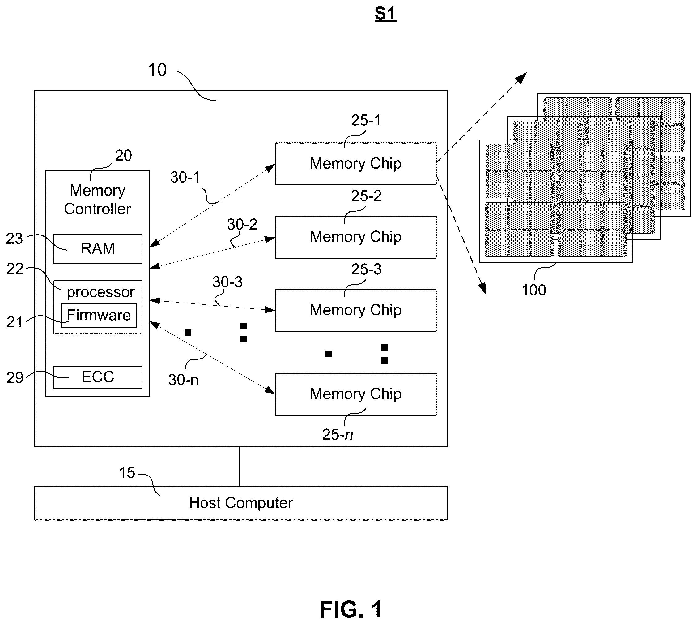 Patent US12417036 — System and method of performing a read operation — Figure 1