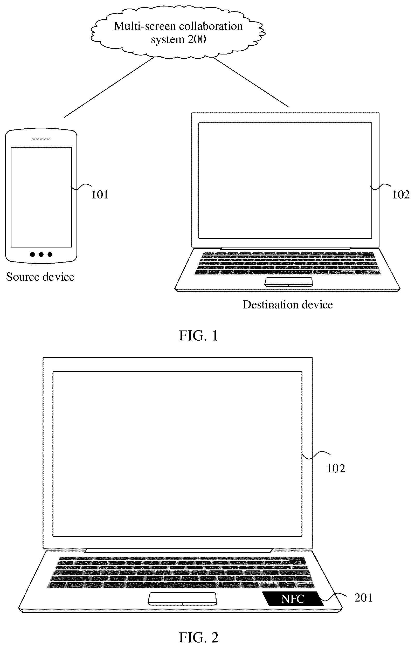 Patent US12417065 — Multi-screen collaboration method and system, and electronic device — Figure 1