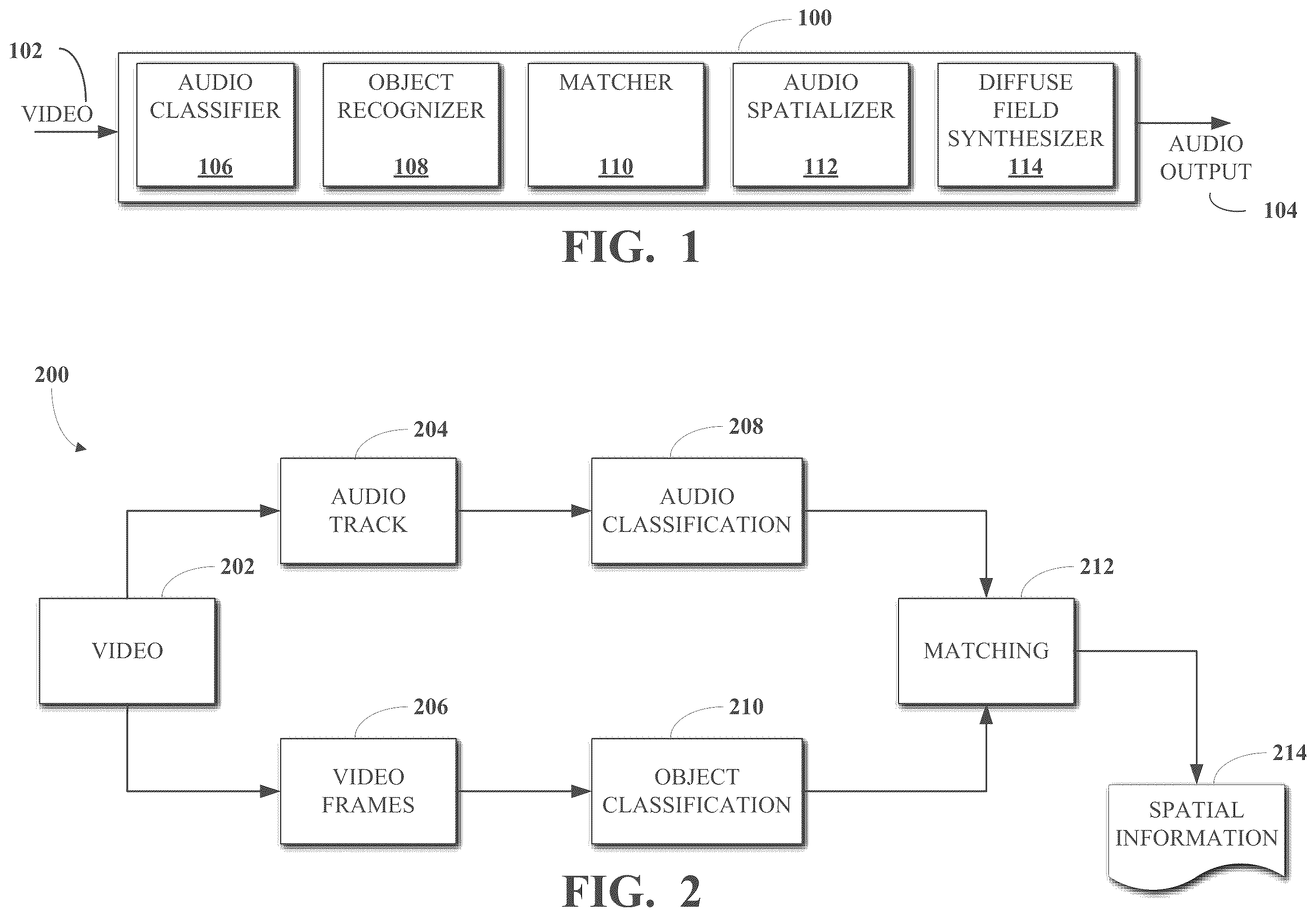 Patent US12417070 Figure 1 – Video-informed spatial audio expansion