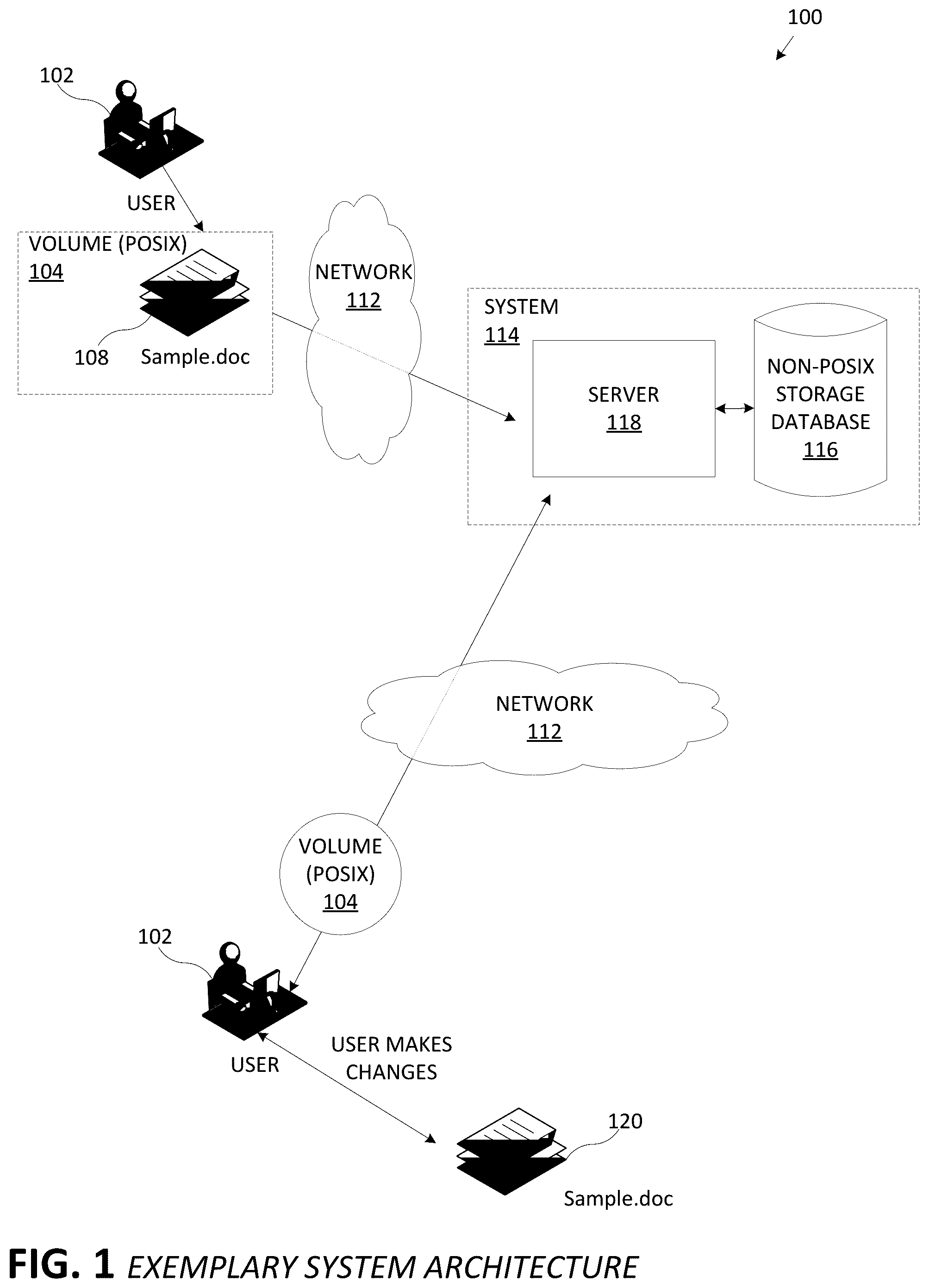 Patent US12417116 — Systems and methods for real-time file storage and retrieval — Figure 1