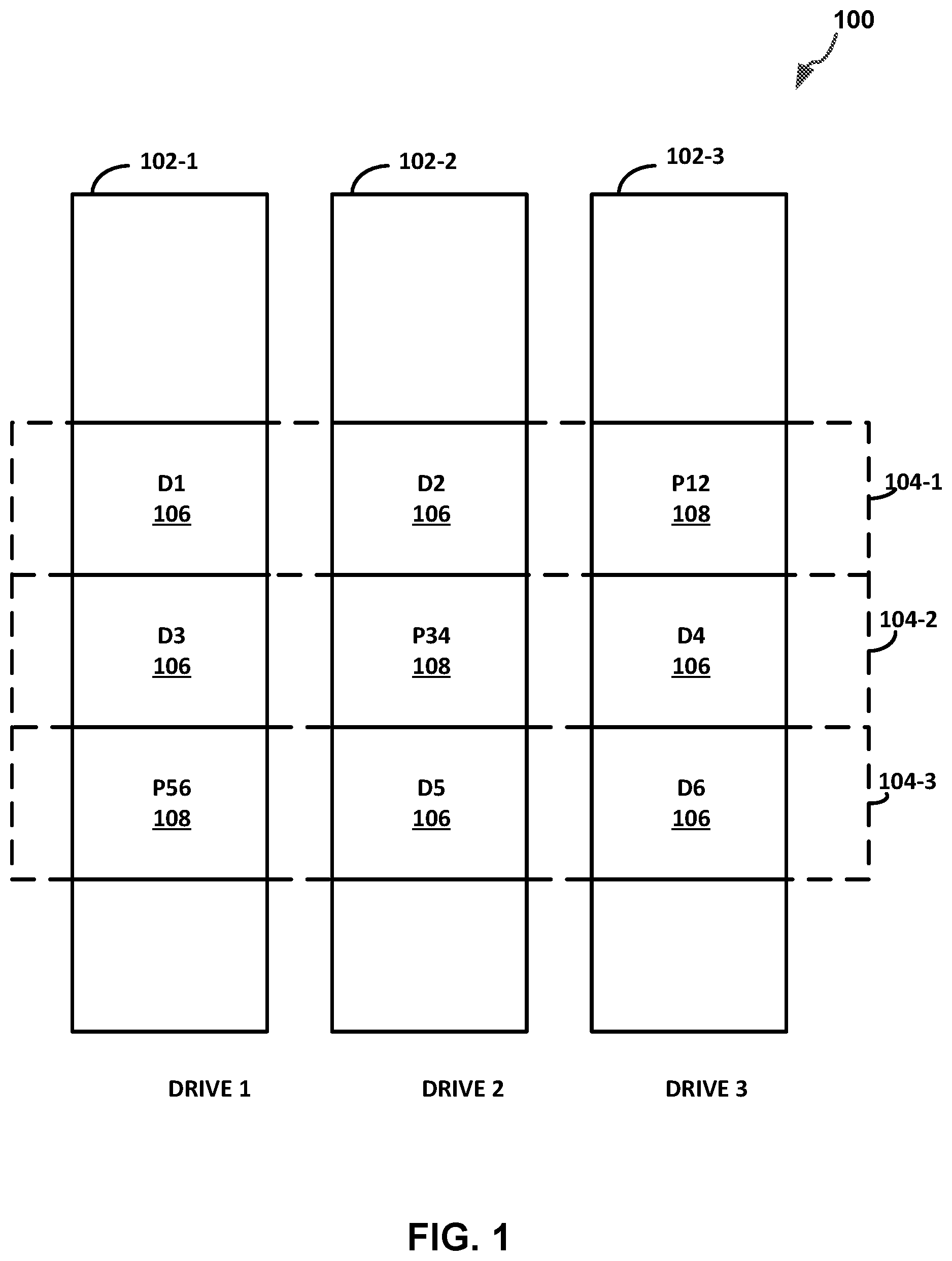 Patent US12417146 — Method and apparatus to improve performance of a redundant array of independent disks that includes zoned namespaces drives — Figure 1