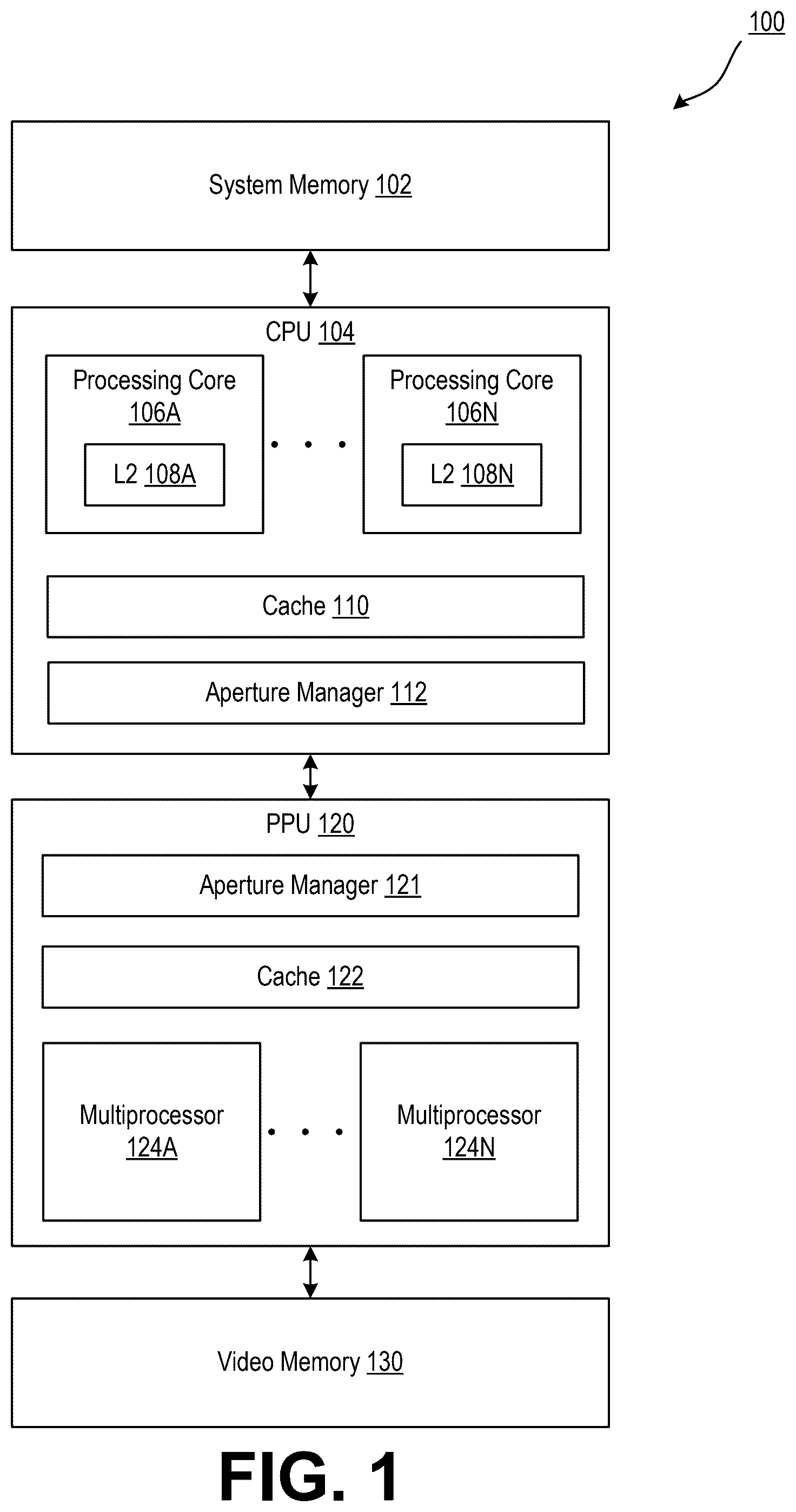 Patent US12417181 — Systems and methods for aperture-specific cache operations — Figure 1