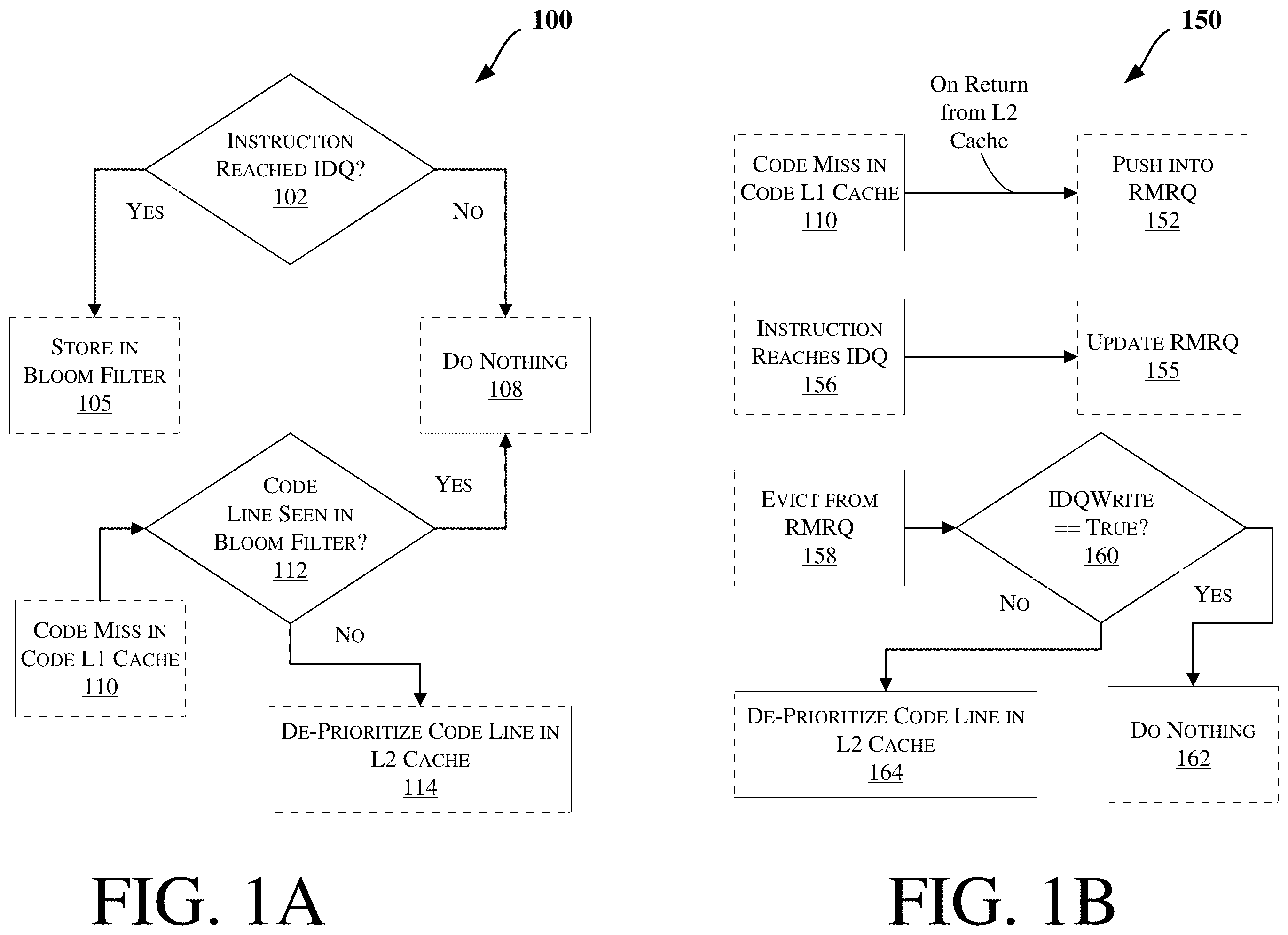 Patent US12417182 — De-prioritizing speculative code lines in on-chip caches — Figure 1