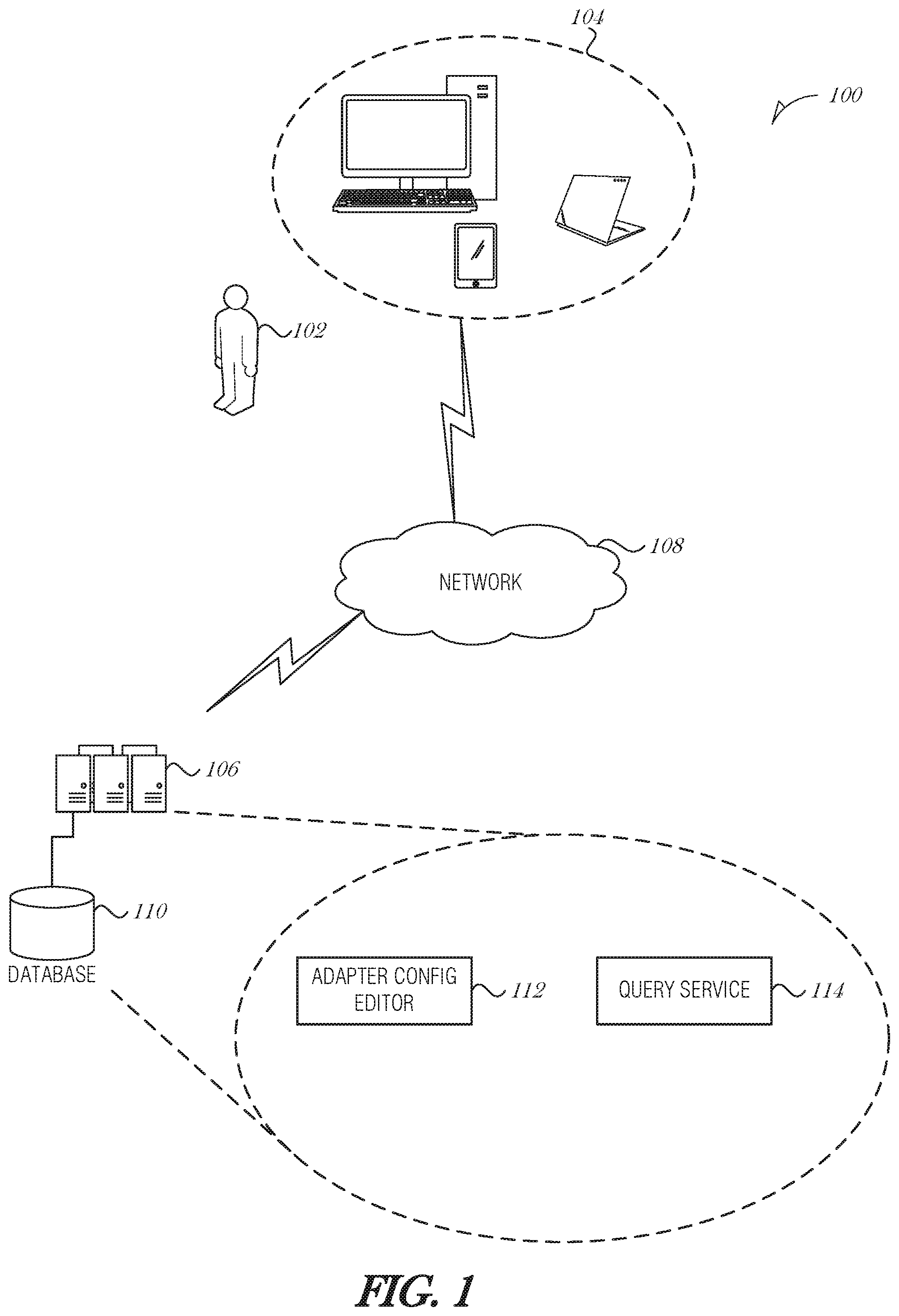 Patent US12417235 — Universal adapter for vendor data — Figure 1